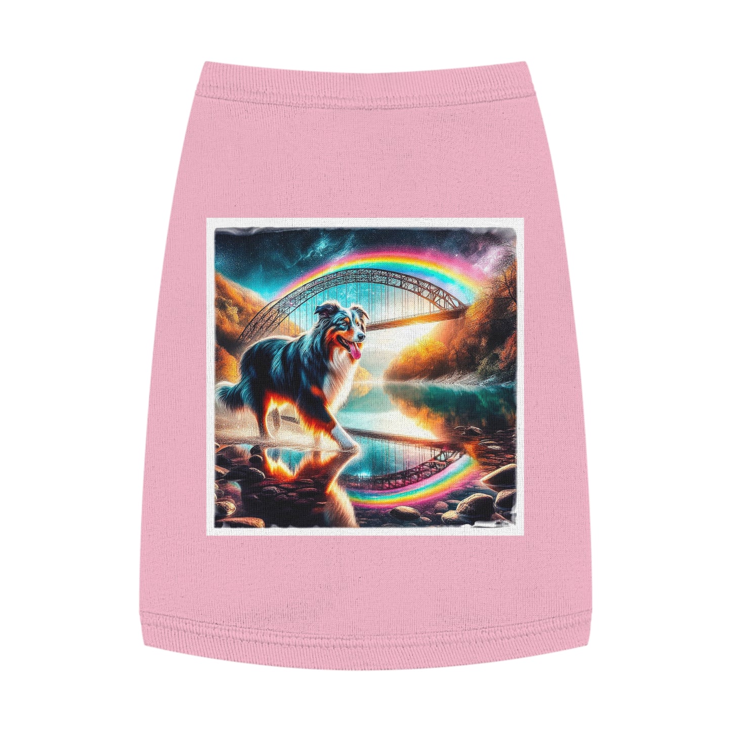 Pet Tank Top Australian Shepherd Pets Printify M Pink