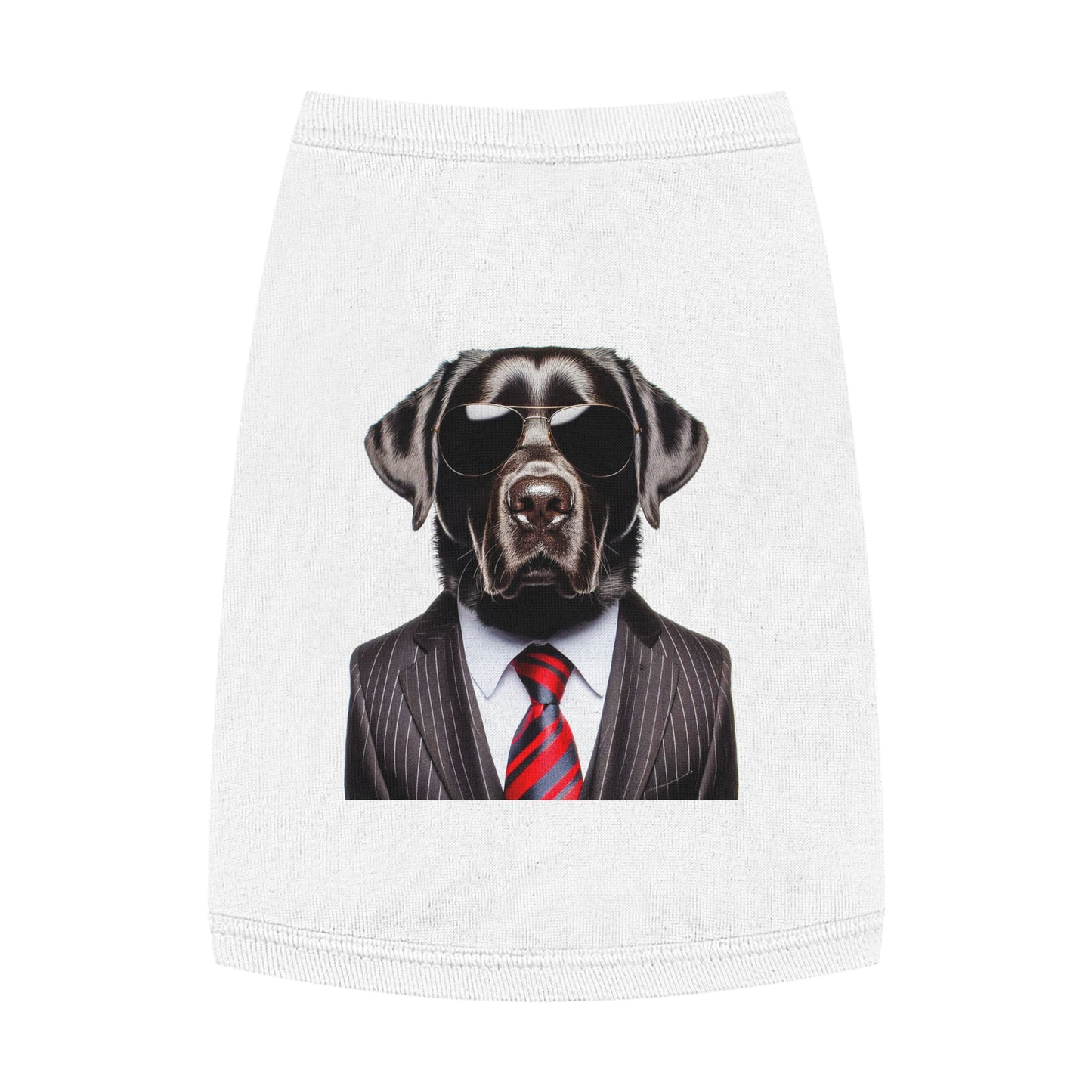 Labrador Retriever black suit shirt Pets Printify M White