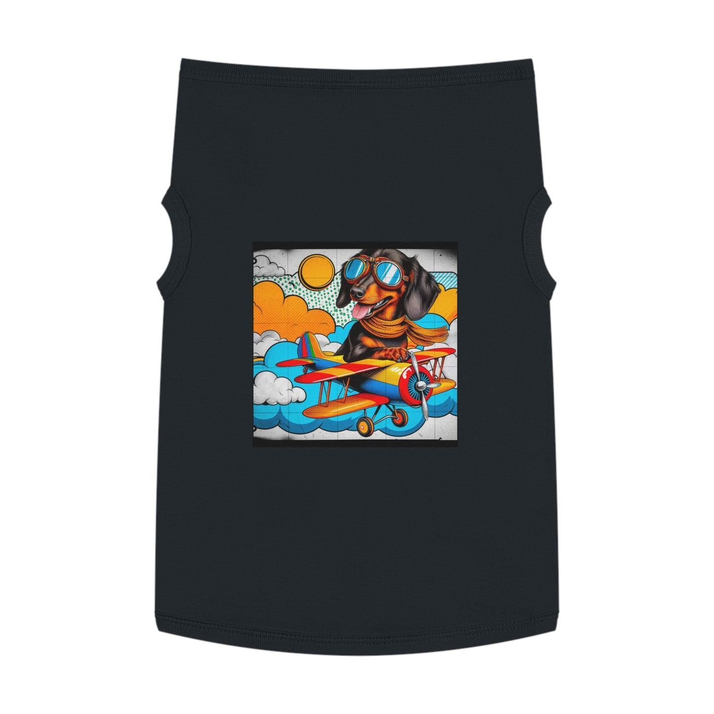 Wacky Pet Tank Top Dachshund Pets Printify XL Black