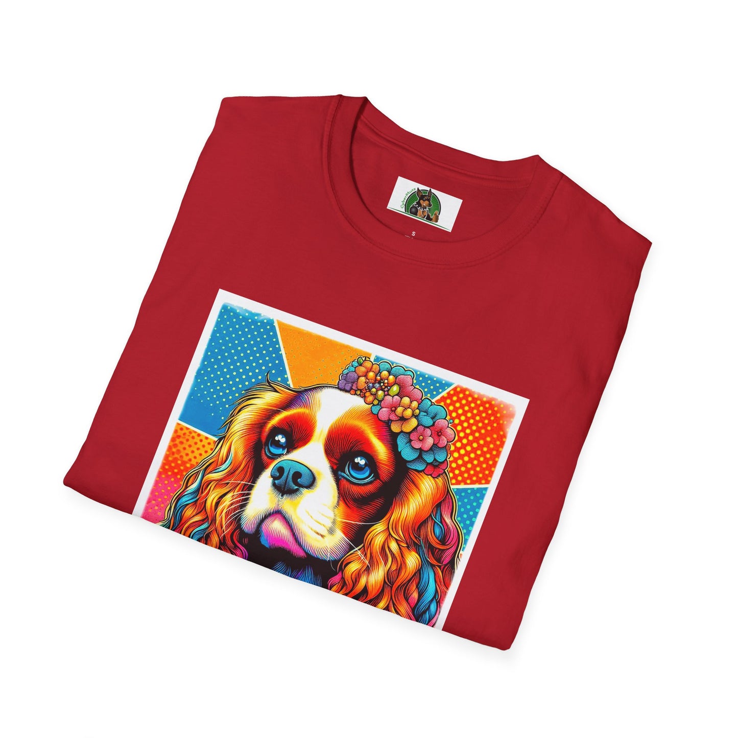 Cavalier King Charles Spaniel Female Pop Art Dog TShirt