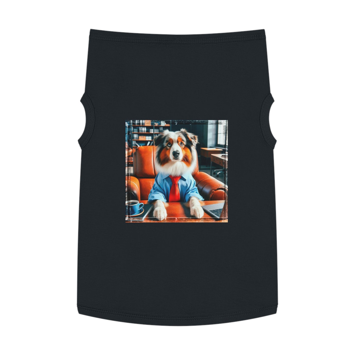 Pet Tank Top Australian Shepherd Pets Printify XL Black