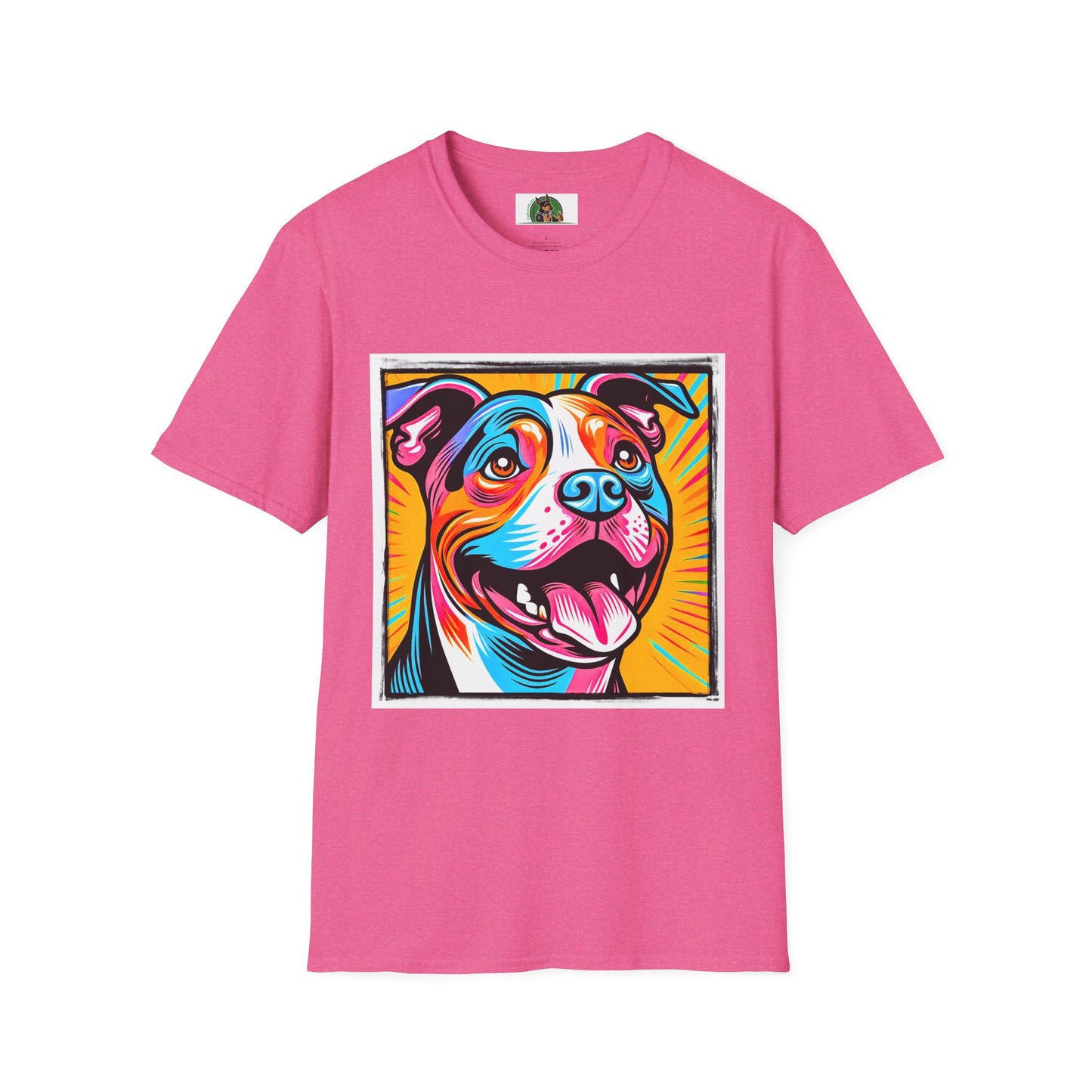 Pit Bull pretty colors shirt T-Shirt Printify S Heather Heliconia