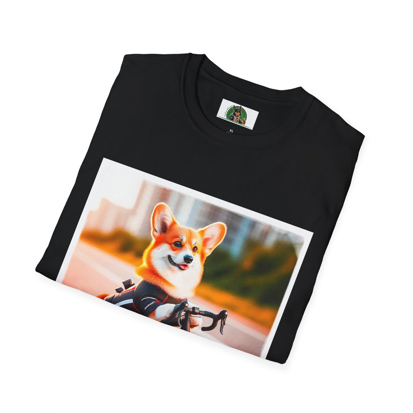 Pembroke Welsh Corgi tiny bike shirt T-Shirt Printify