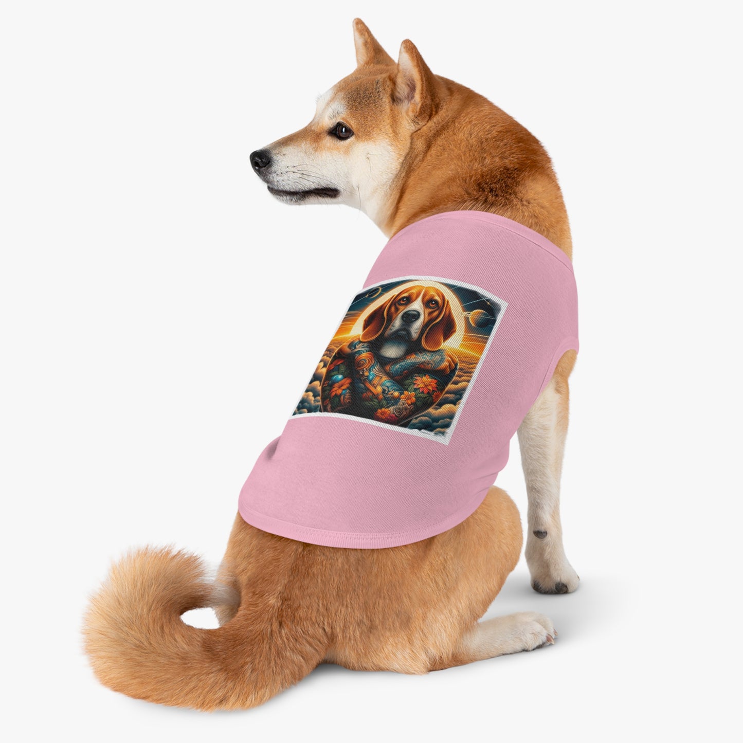 Pet Tank Top Beagle Tattooed Dog Pets Printify