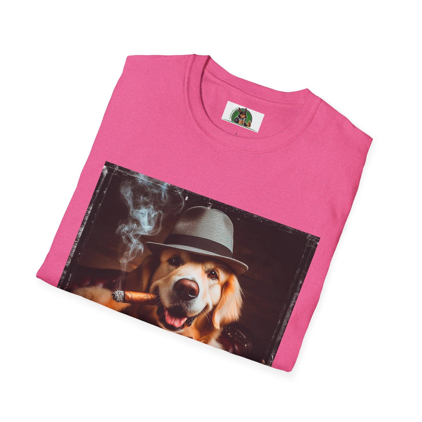Golden Retriever cigars and smoking shirt