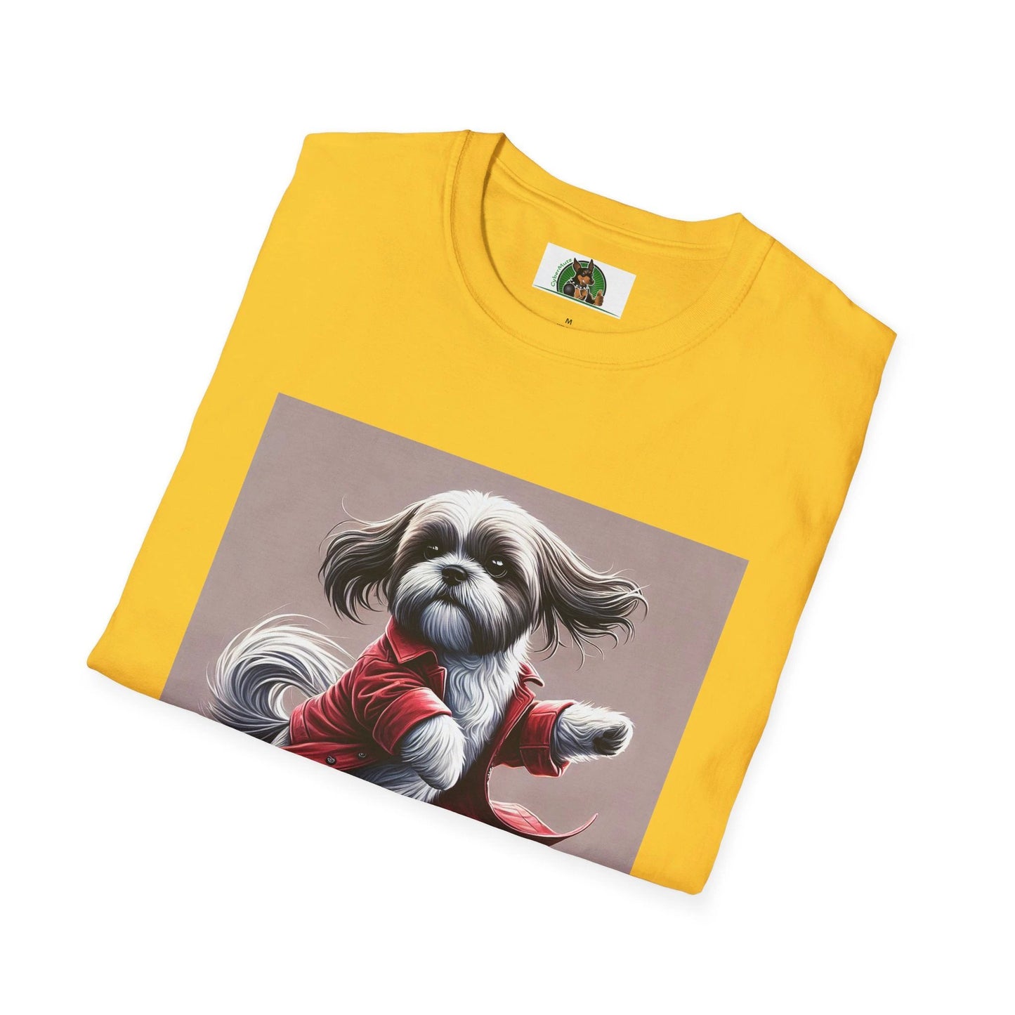 Dancing Shih Tzu T Shirt For Dog Lovers Casual Wear Fun Outfit Cute Pet Enthusiast Tee by Printify