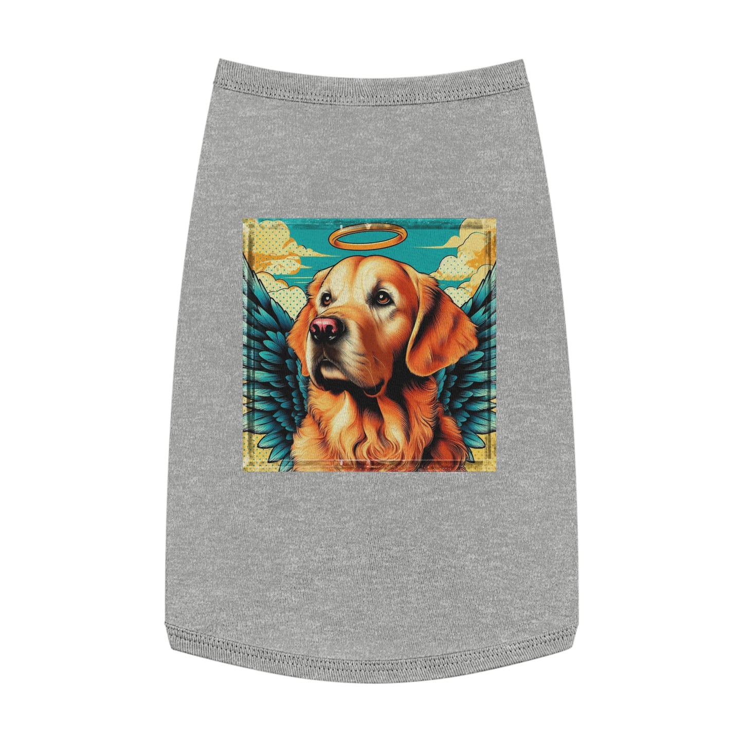 Golden Retriever heavenly angel tank top Pets Printify L Heather