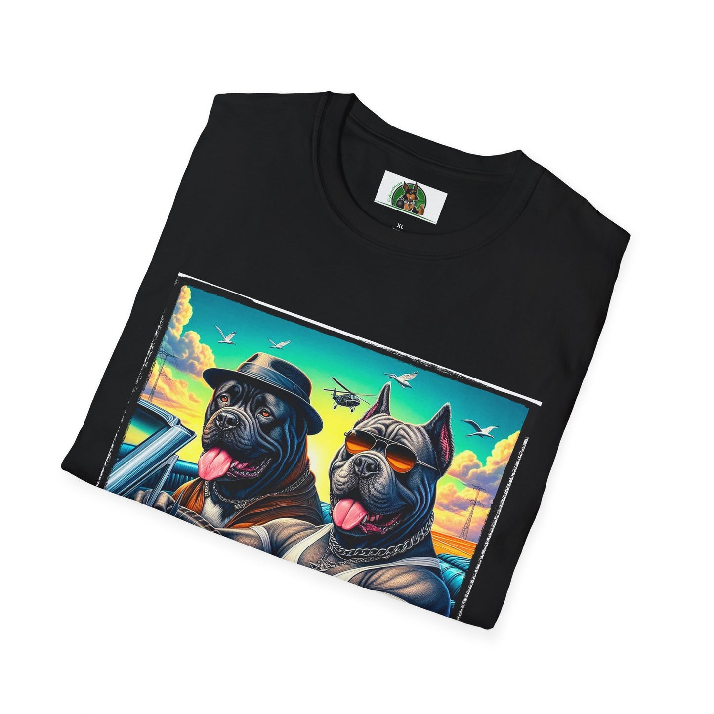 Cane Corso Dogs In Car TShirt T-Shirt Printify