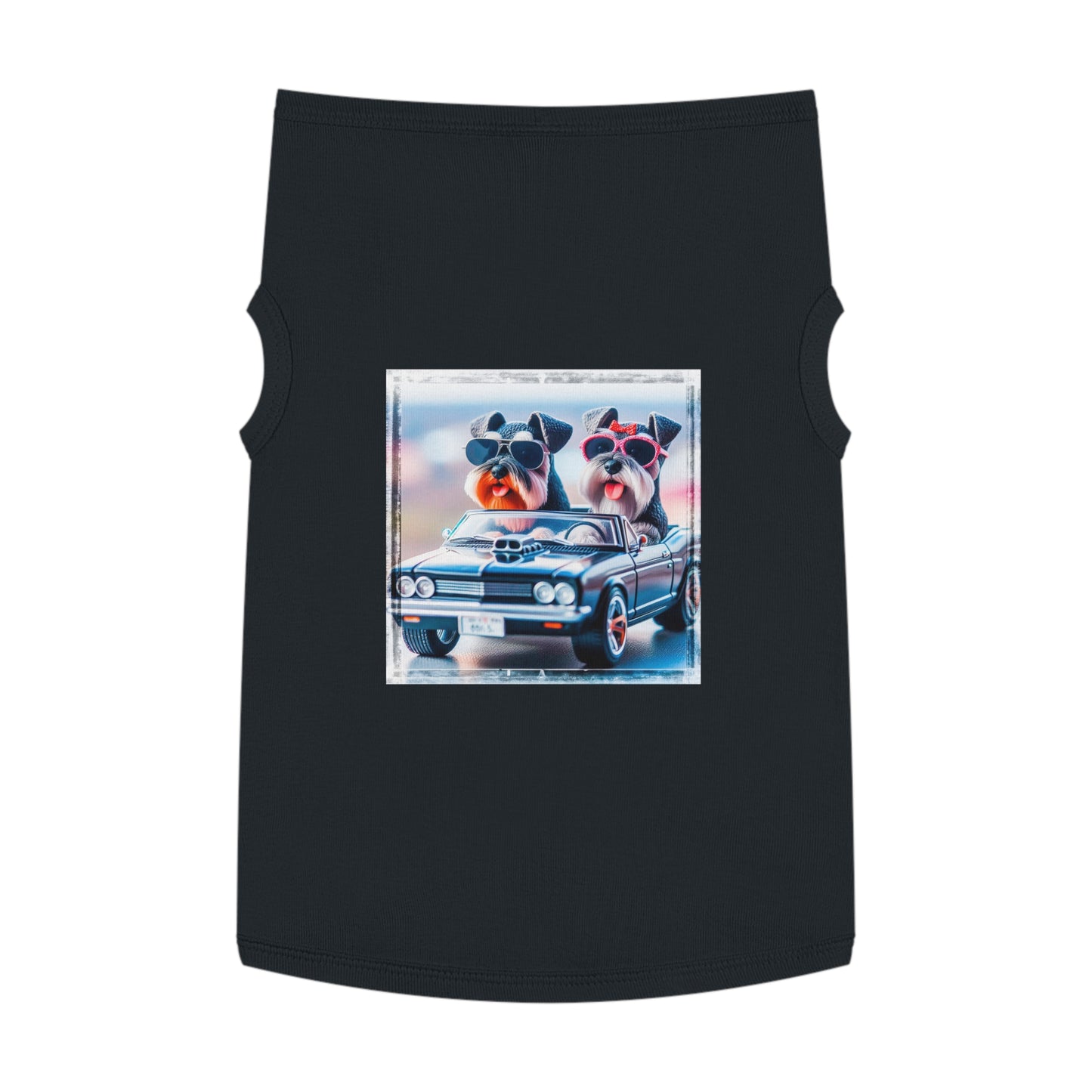 Miniature Schnauzers driving friends shirt Pets Printify XL Black