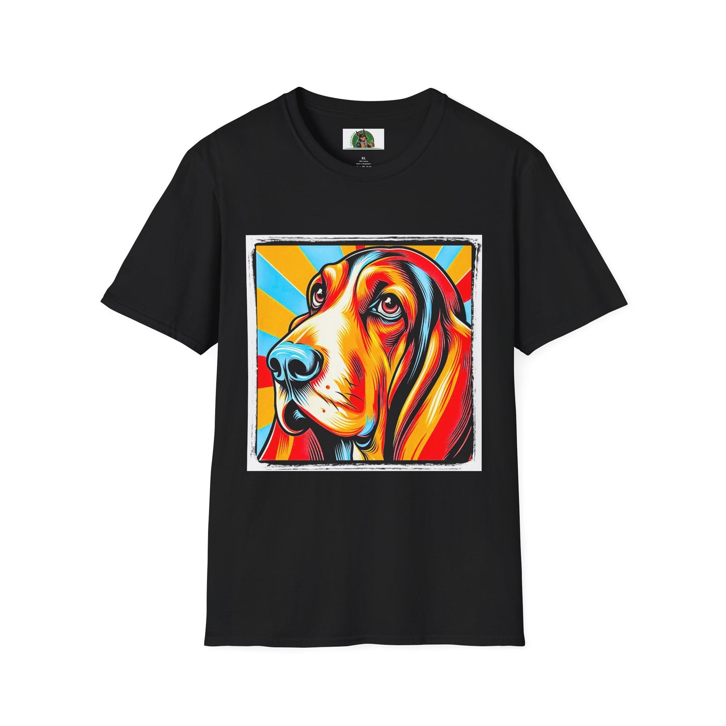 Basset Hound Pop Art 2 T-Shirt Printify XS Black