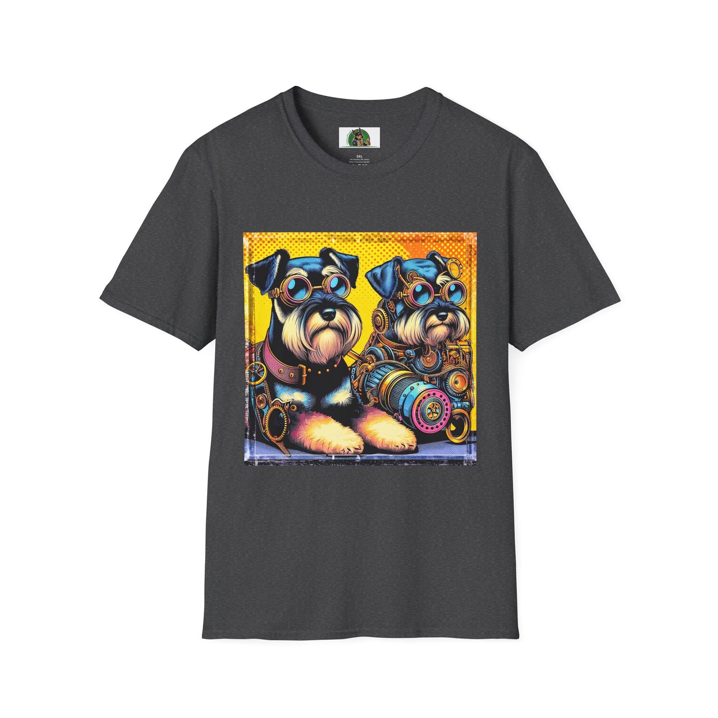 Miniature Schnauzer steam punk cuties shirt T-Shirt Printify XS Dark Heather