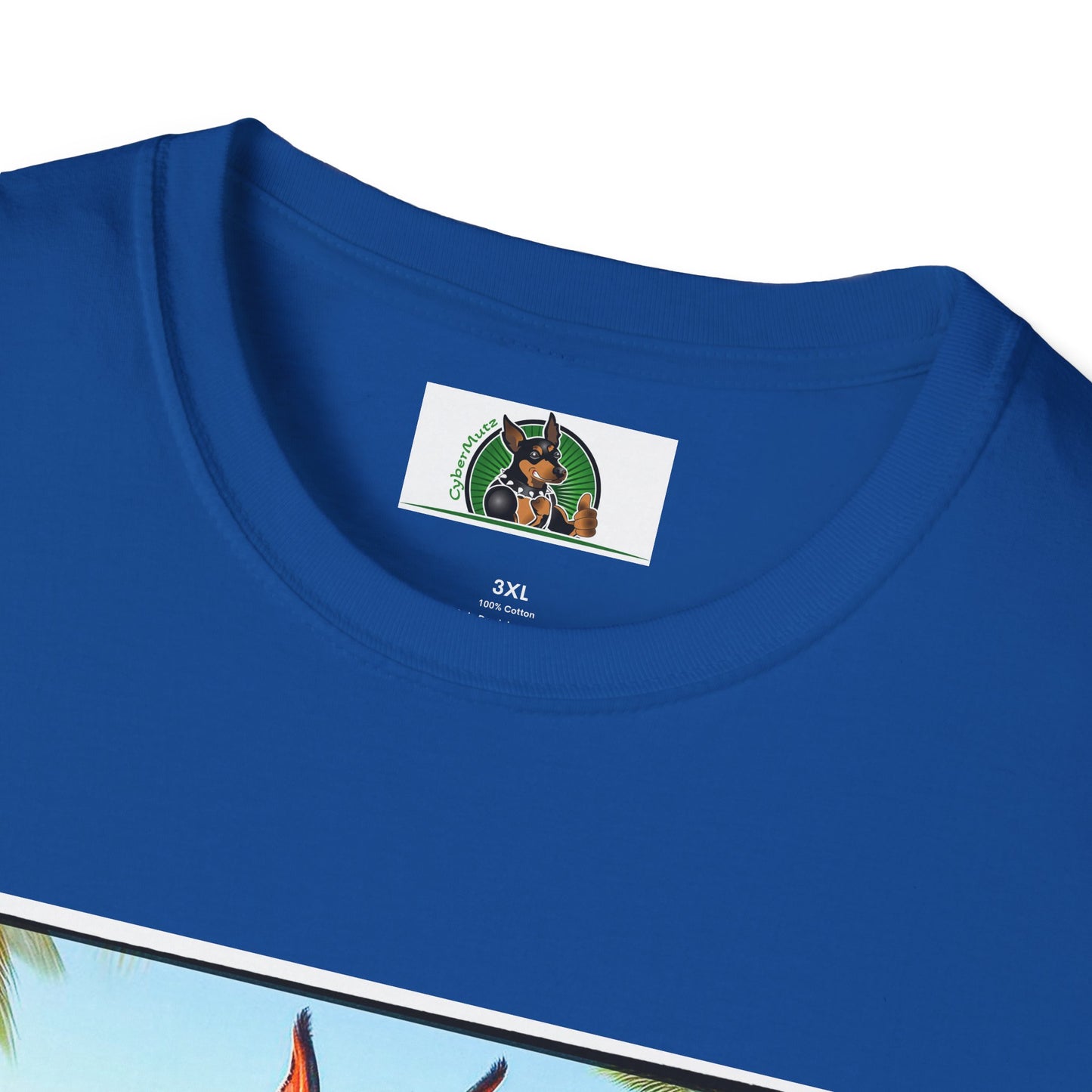 Doberman beach hunk t shirt T-Shirt Printify
