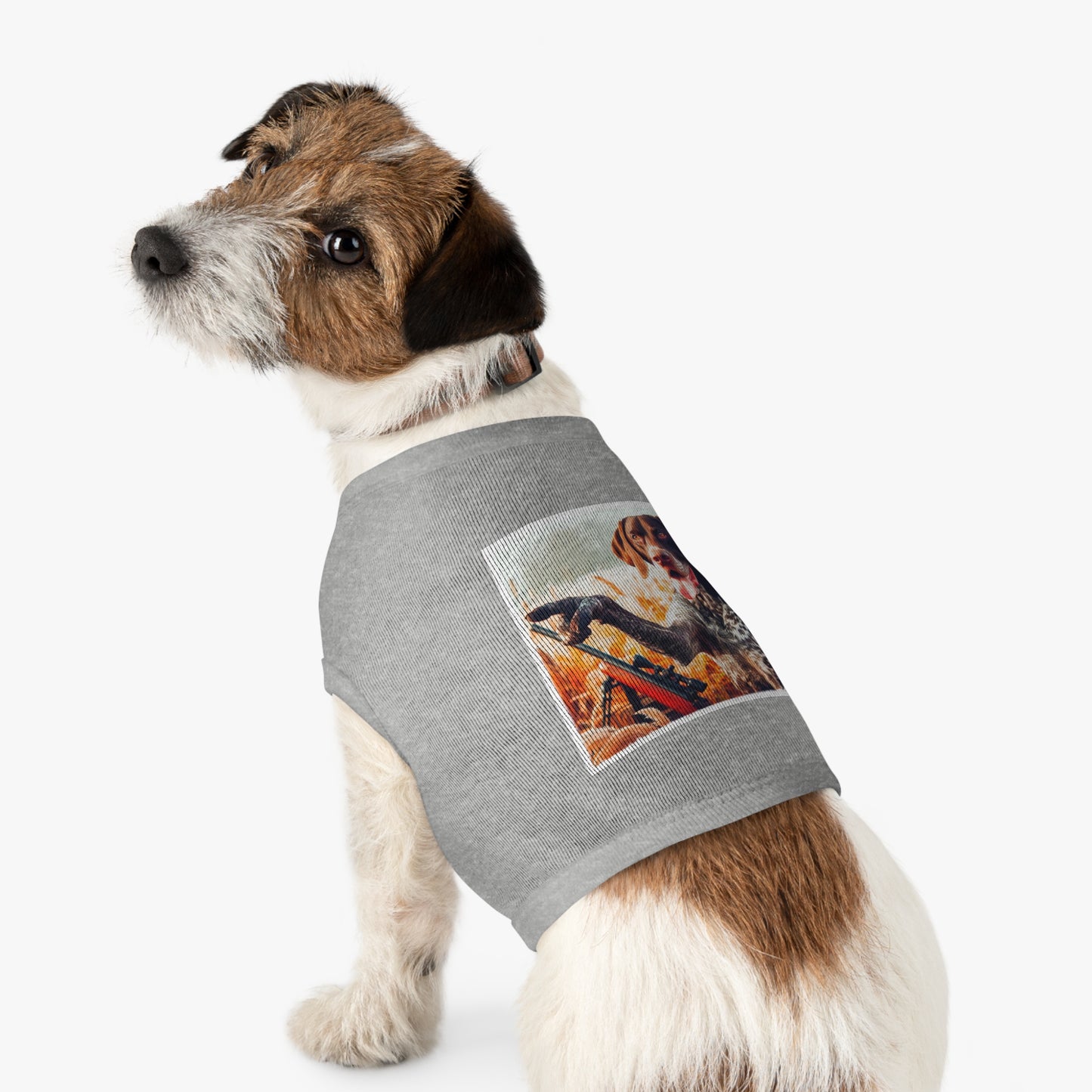 Wacky Pet Tank Top German Shorthaired Pointer violin playing t shirt Pets Printify