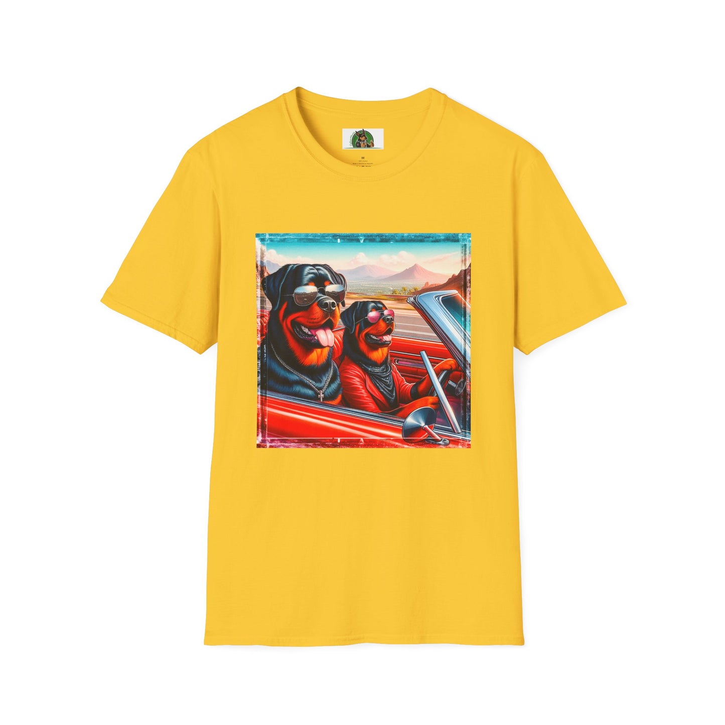 Wacky Rottweiler driving friends shirt T-Shirt Printify S Daisy