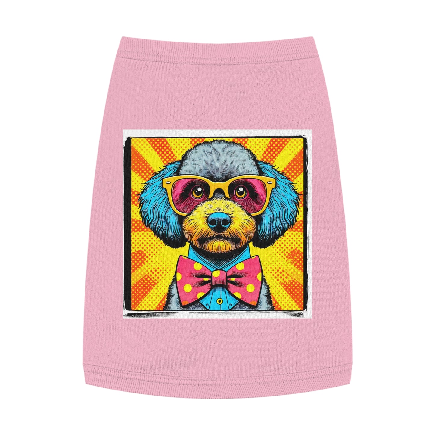 Pet Tank Top Sheepadoodle pop art Pets Printify M Pink