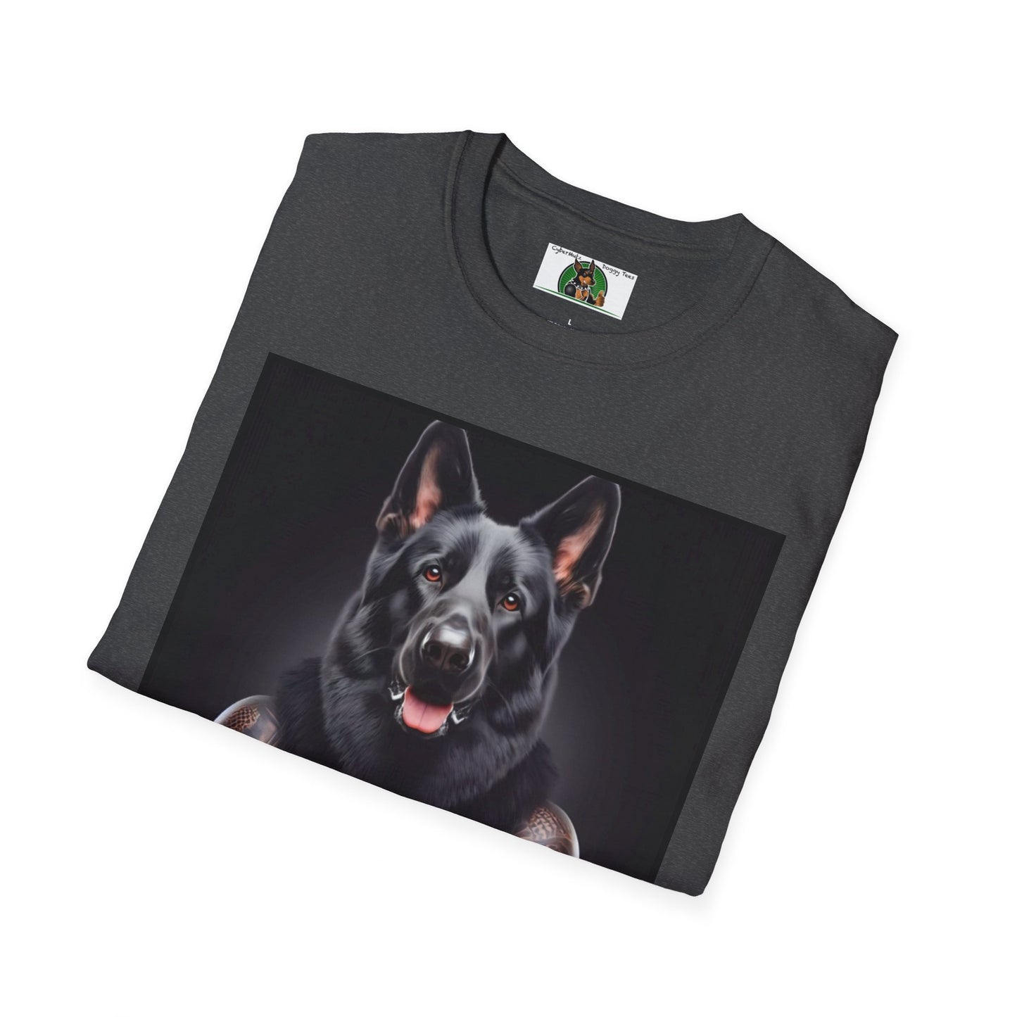 German Shepherd Muscular Dog Unisex Softstyle T-Shirt T-Shirt Printify