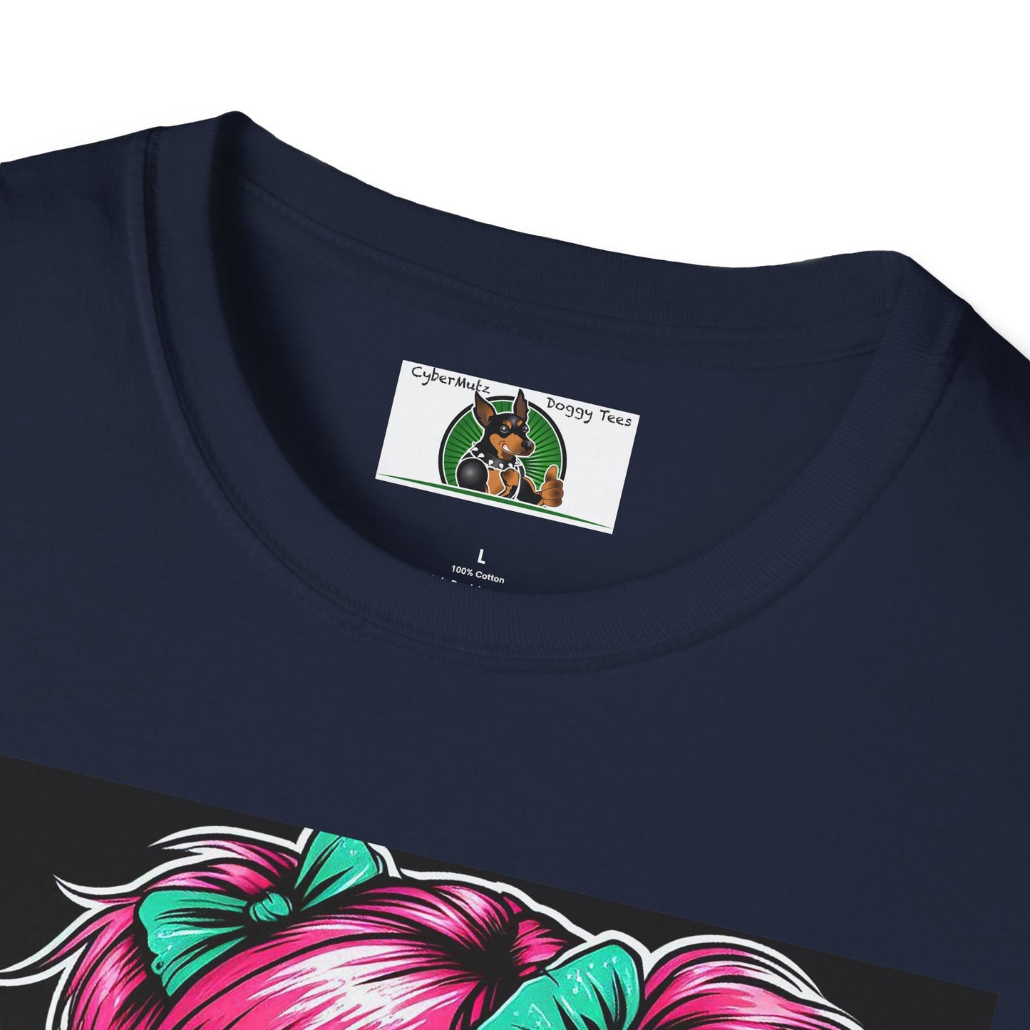 Zombie Pinup Girl with Flowers T-Shirt Printify
