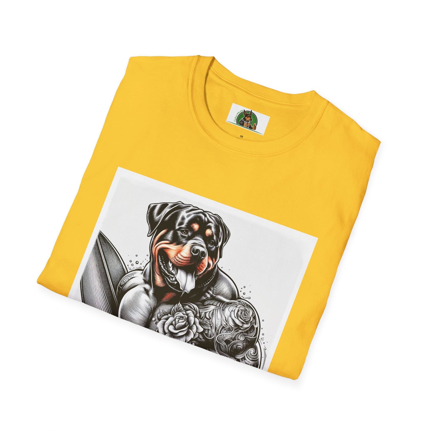 Rottweiler muscles surfer shirt