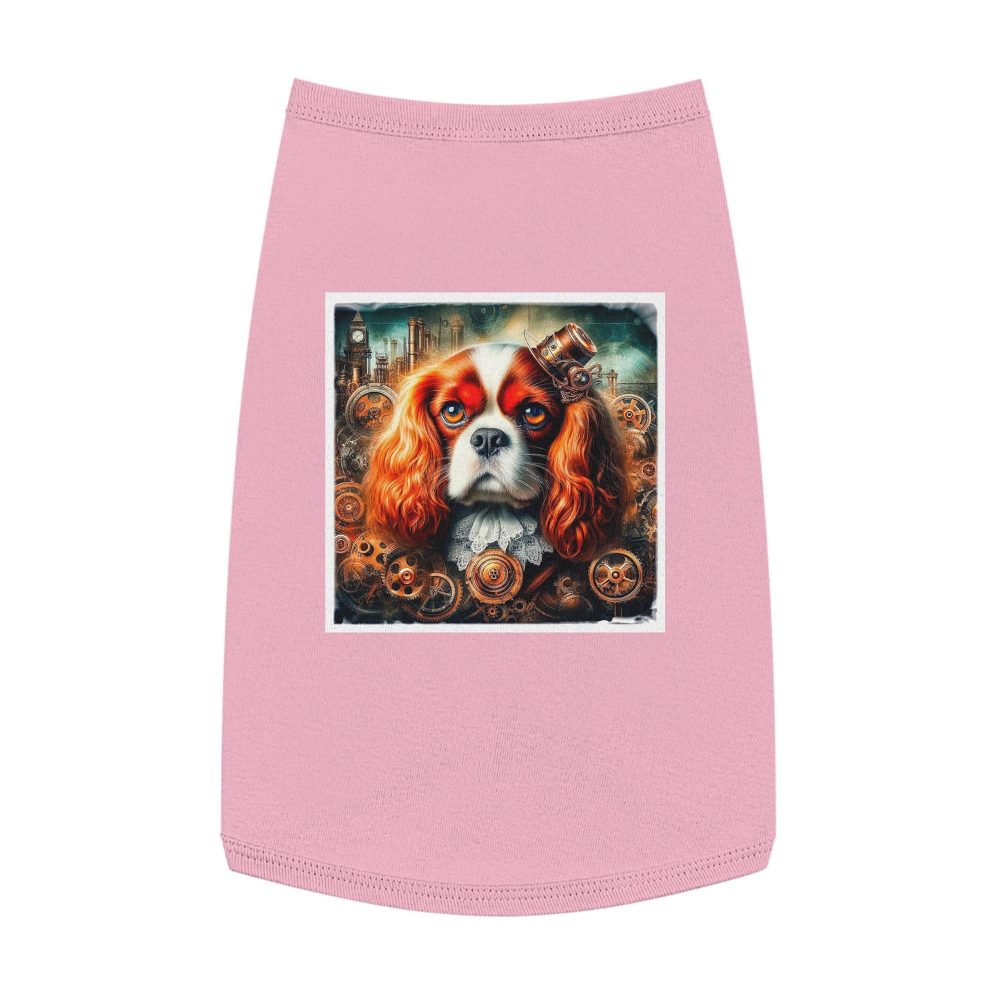 Pet Tank Top Cavalier King Charles Spaniel Steam Punk T Shirt Pets Printify L Pink