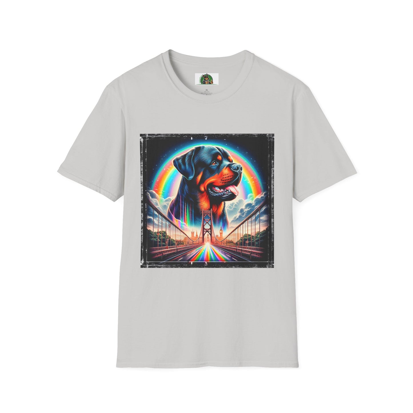 Rottweiler colorful rainbow T-Shirt Printify S Ice Grey