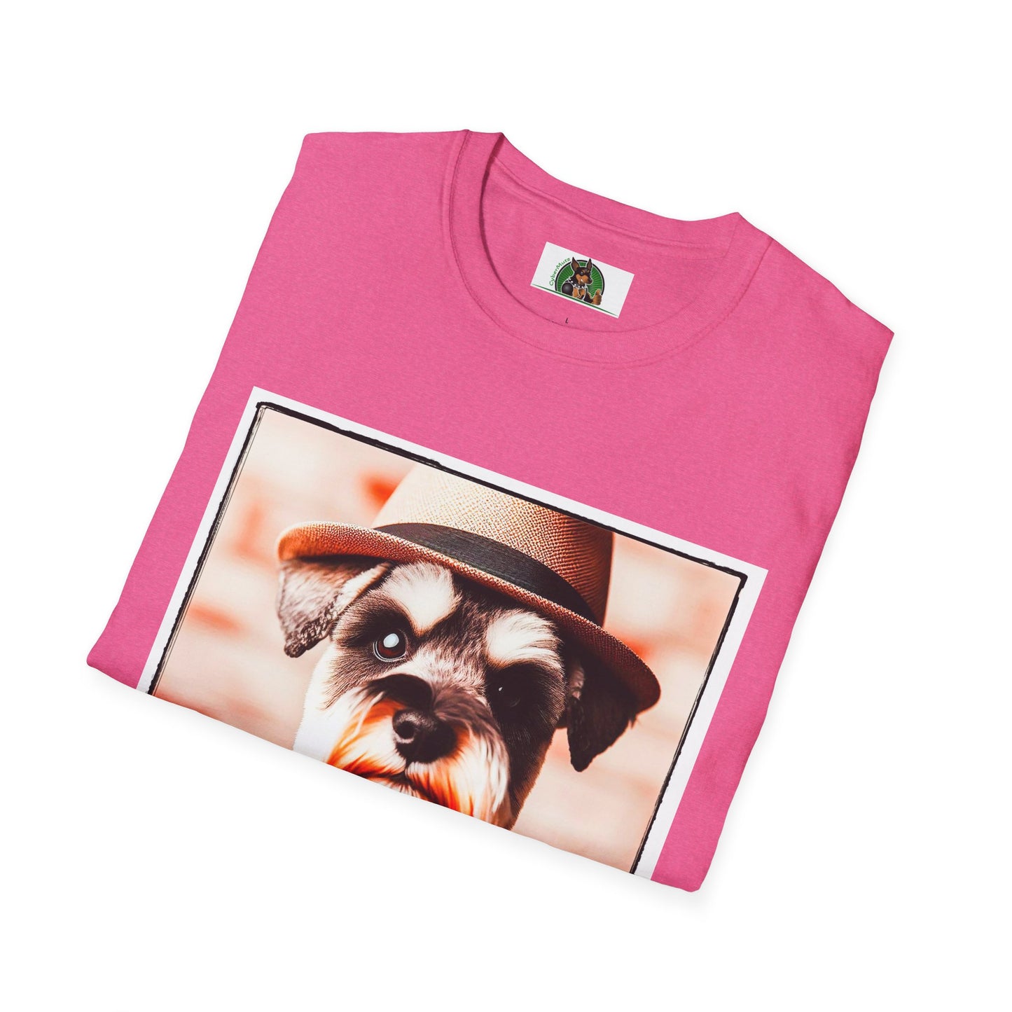 Miniature Schnauzer hat and bow tie shirt