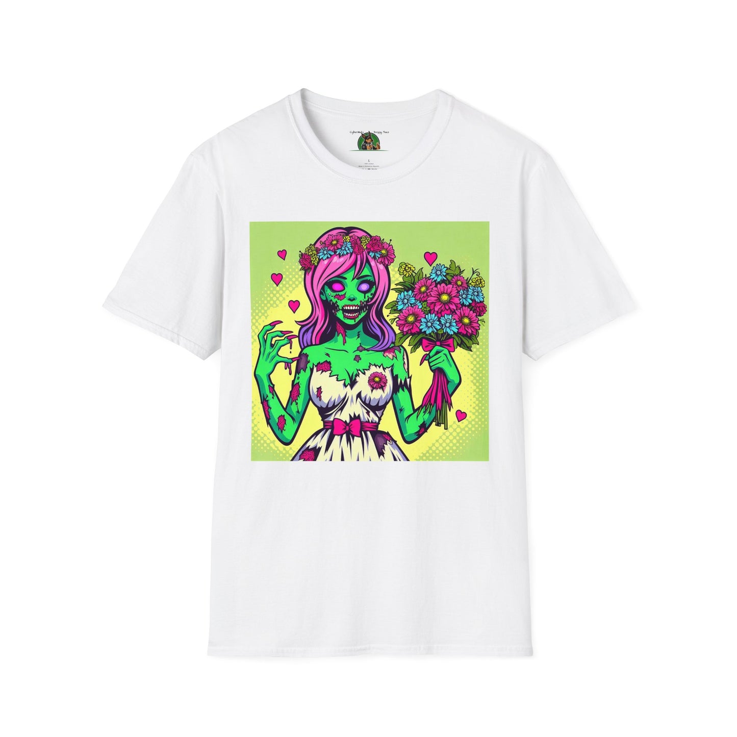 Wacky Zombie Girl T-Shirt Printify White S