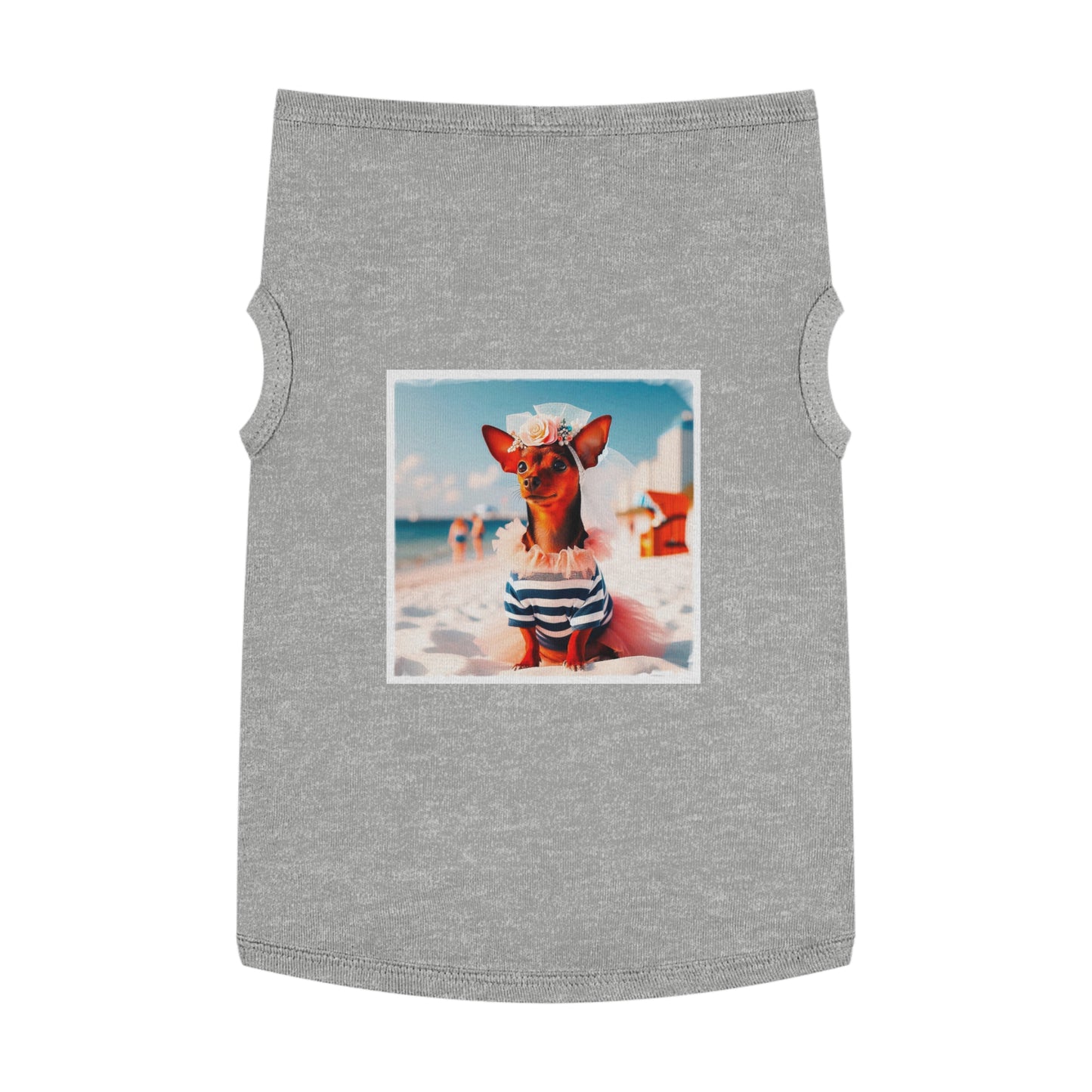 Dog Tank Top - Min Pin Tank Tops pretty bride Pets Printify XL Heather