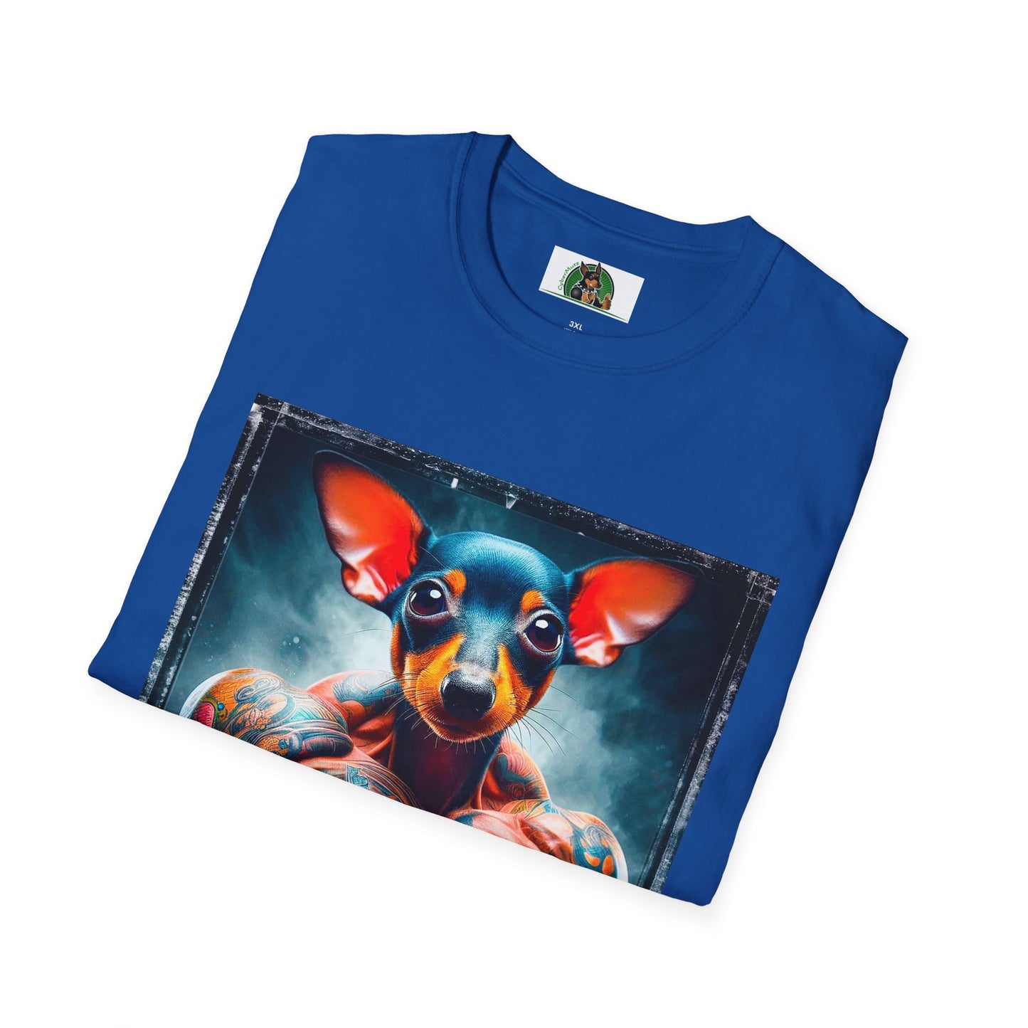 Rat Terrier T-Shirt muscles T-Shirt Printify