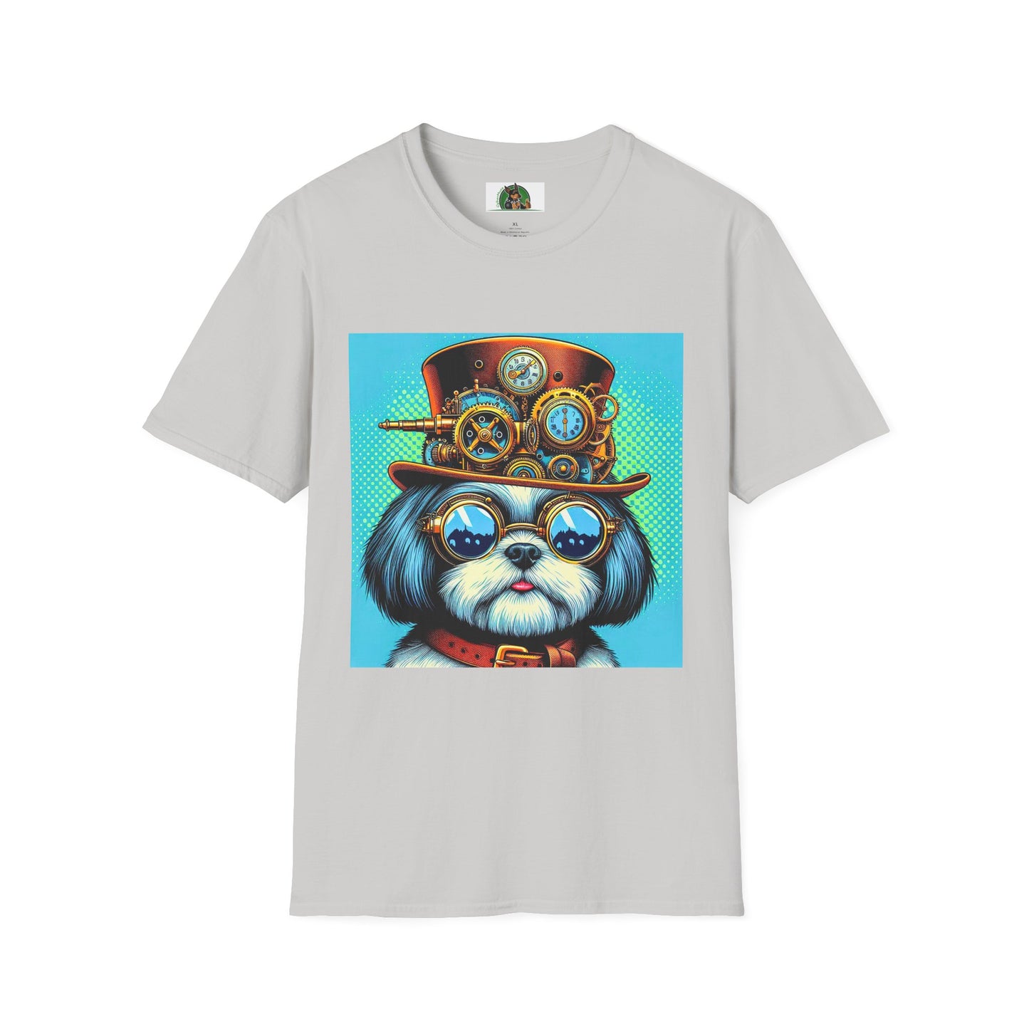 Shih Tzu steam punk cutie T-Shirt Printify S Ice Grey