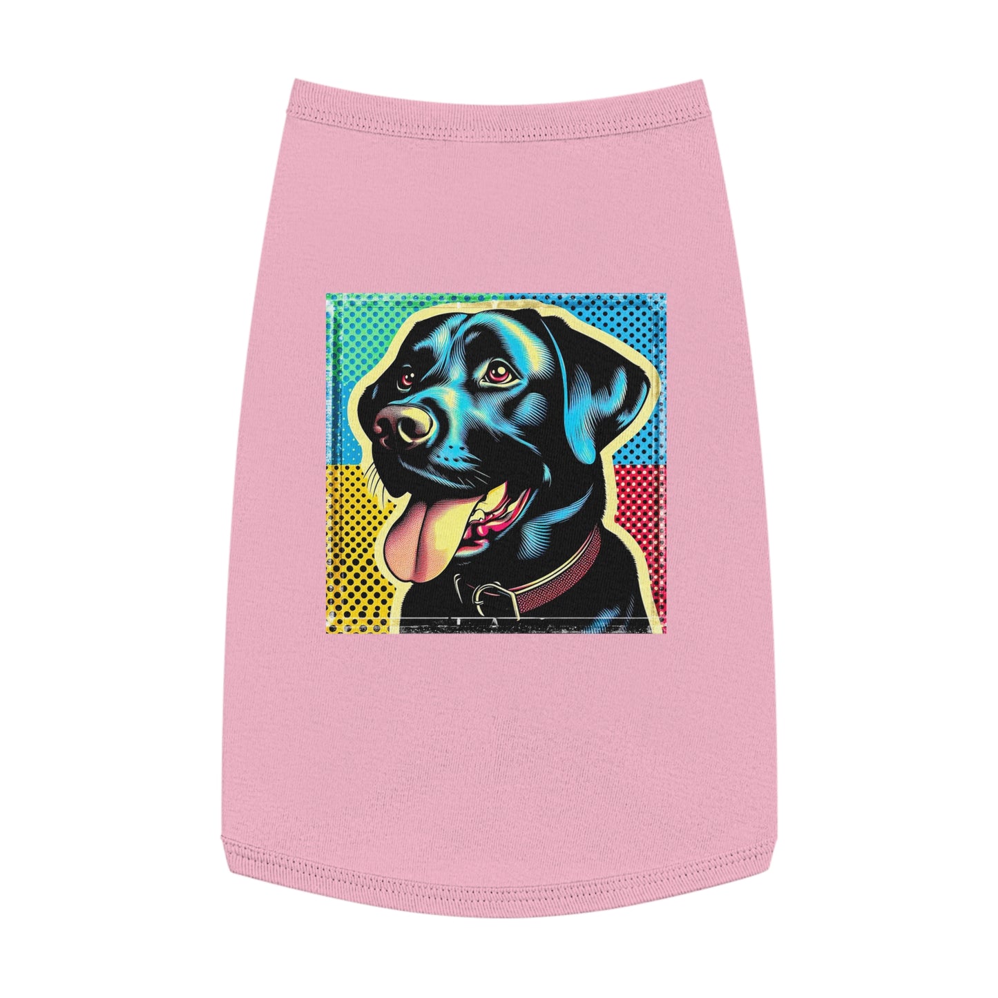 Labrador Retriever colorful puppy Pets Printify L Pink