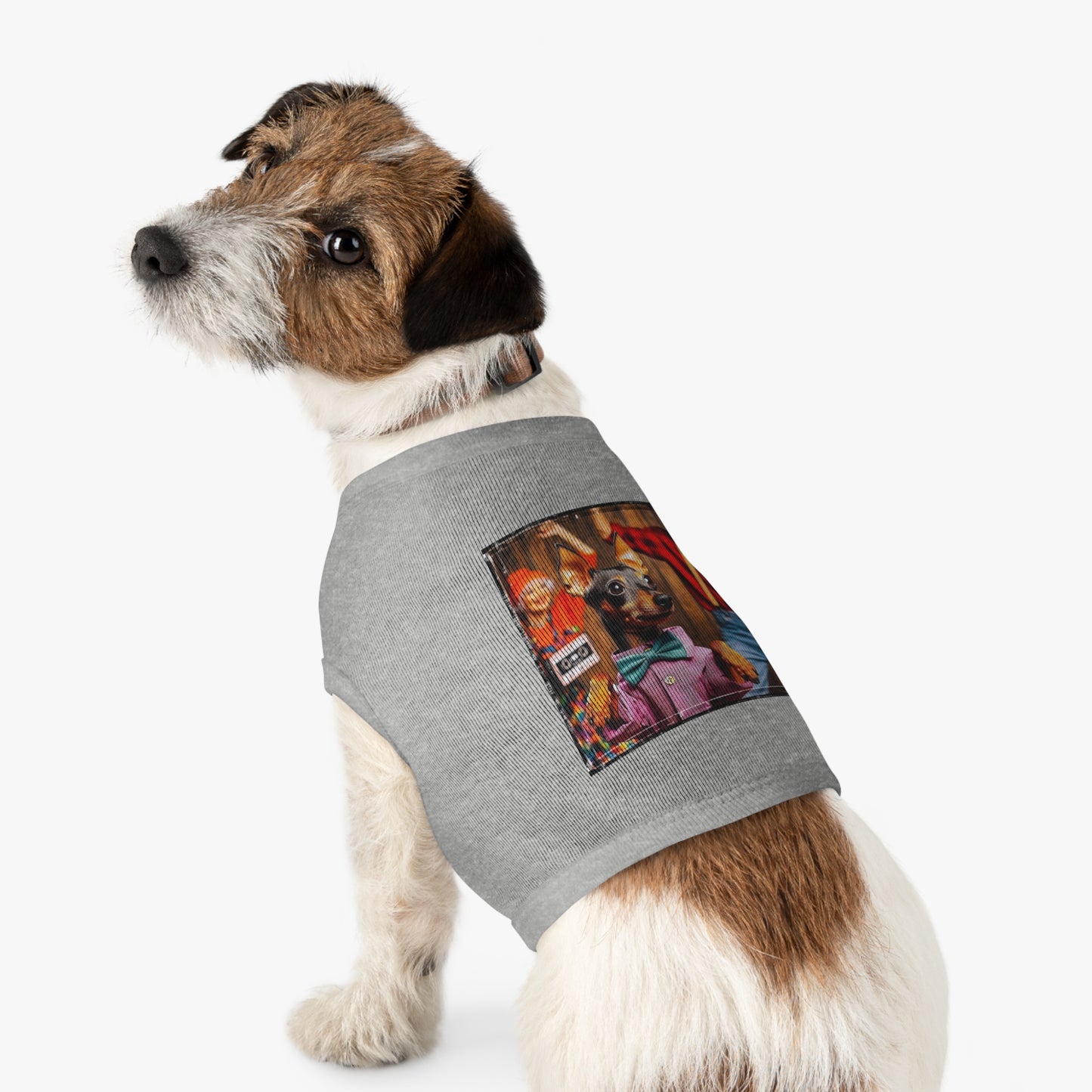 Min Pin Tank Tops party animal Pets Printify
