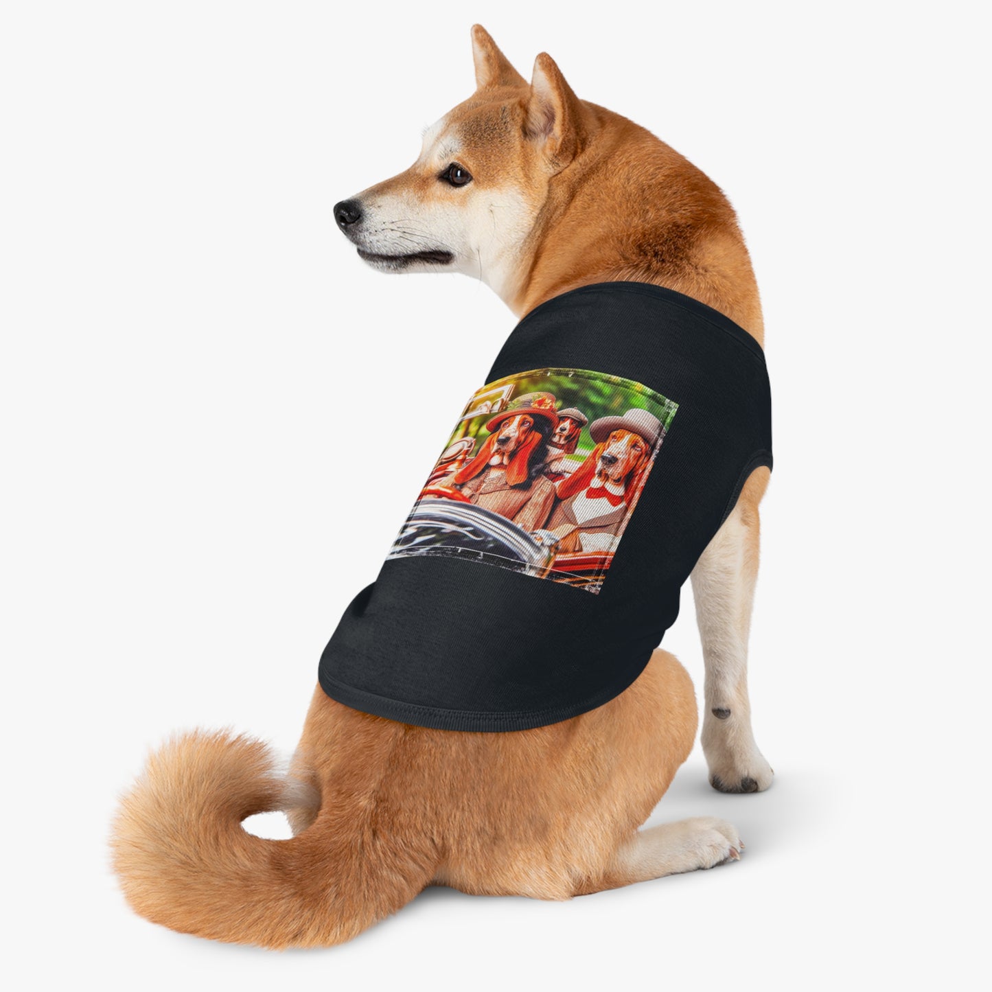 Pet Tank Top Wacky Basset Hound Pets Printify