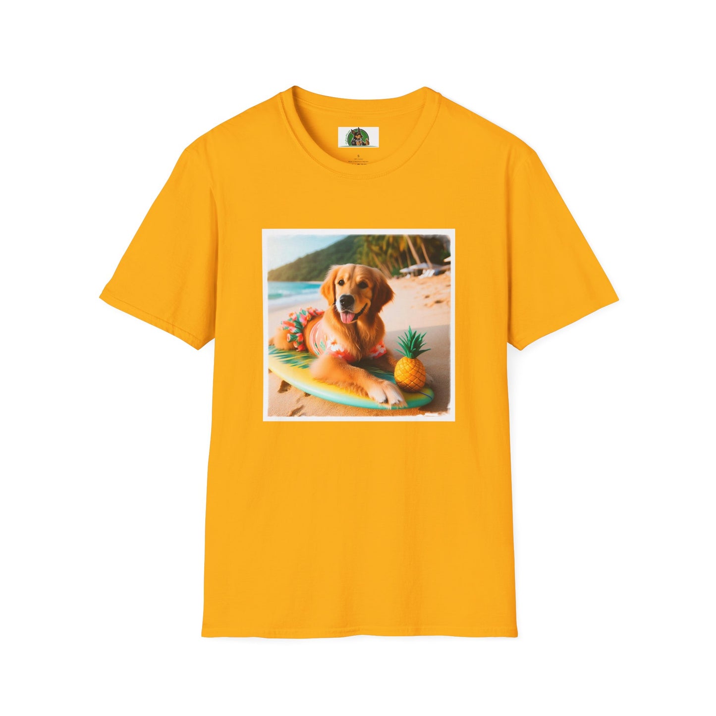 Golden Retriever swim day shirt T-Shirt Printify S Gold
