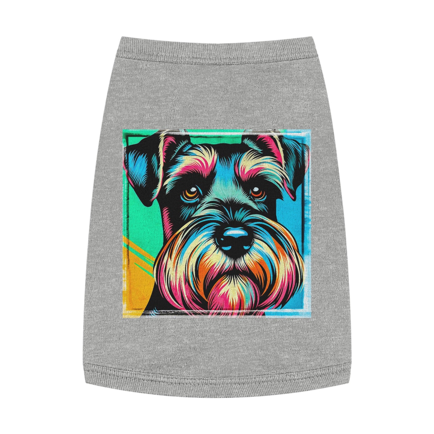 Miniature Schnauzer colorful art shirt Pets Printify M Heather