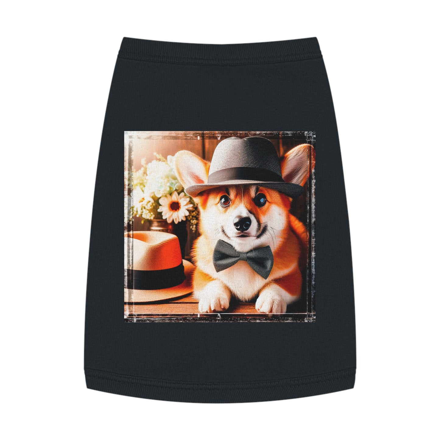 Pembroke Welsh Corgi fun hat shirt Pets Printify M Black