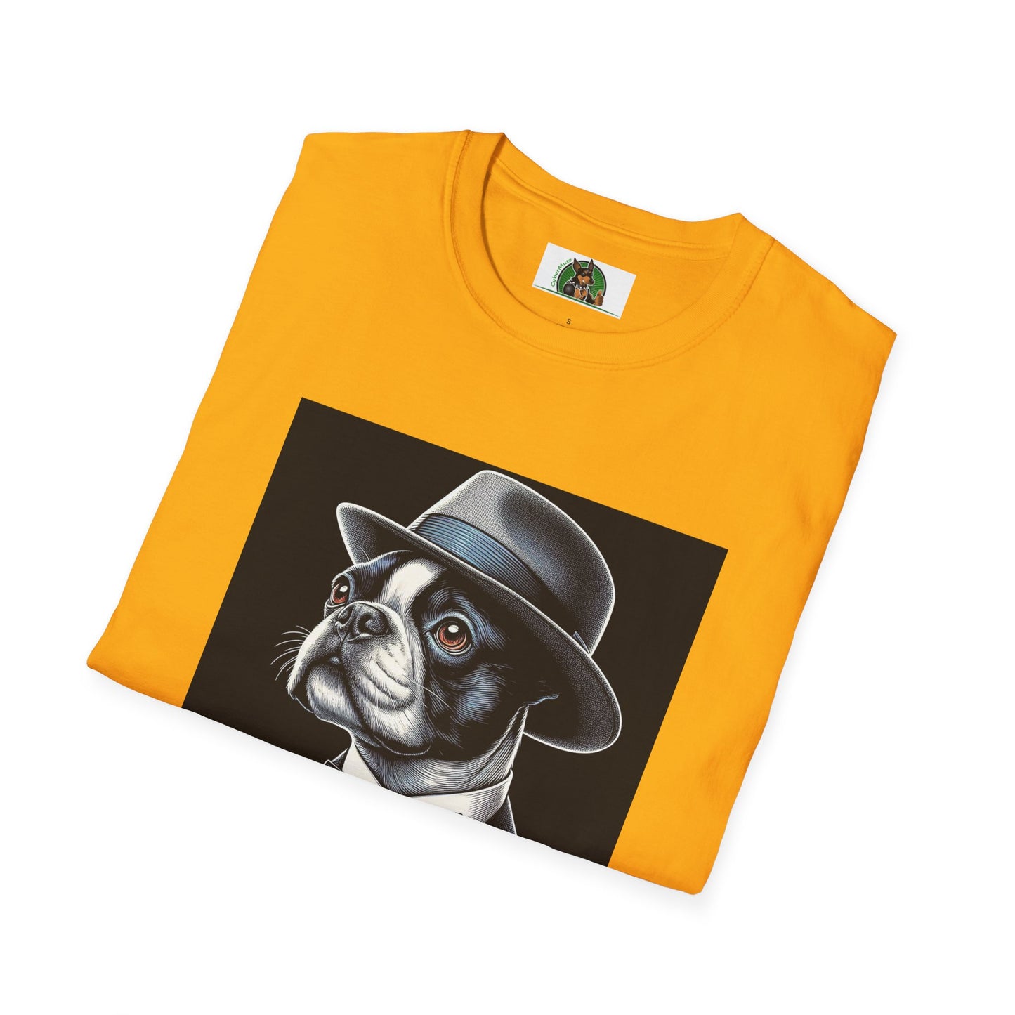 Boston Terrier Classy Dog In Suit Shirt T-Shirt Printify