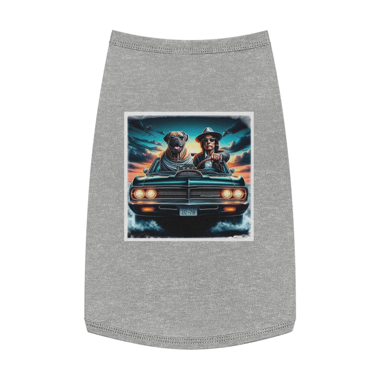 Wacky Pet Tank Top Cane Corso Dog And Man Pets Printify L Heather