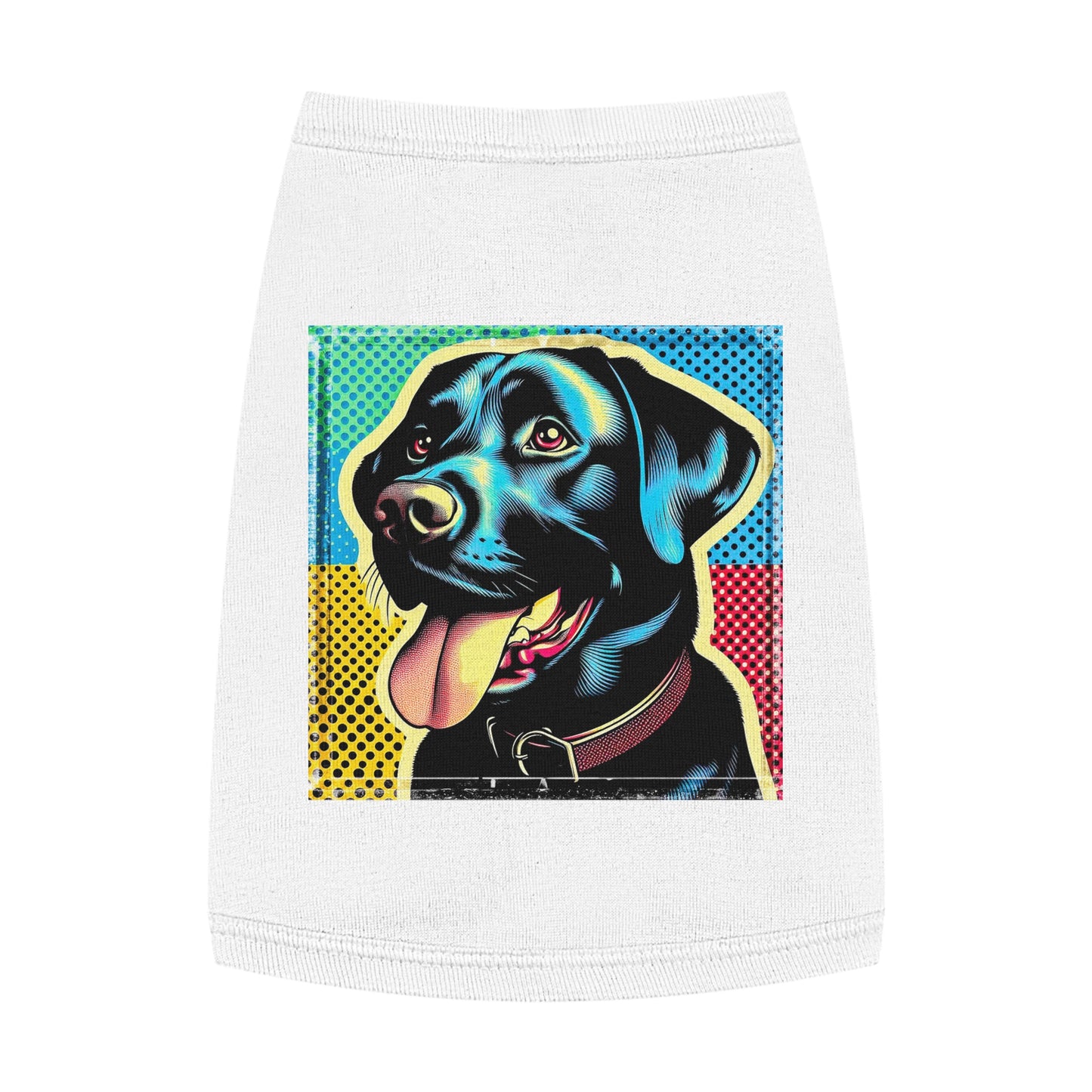Labrador Retriever colorful puppy Pets Printify M White