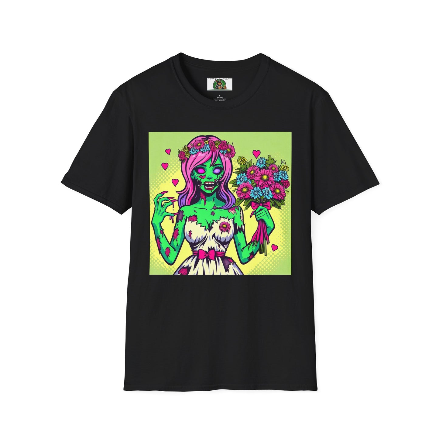 Wacky Zombie Girl T-Shirt Printify Black S