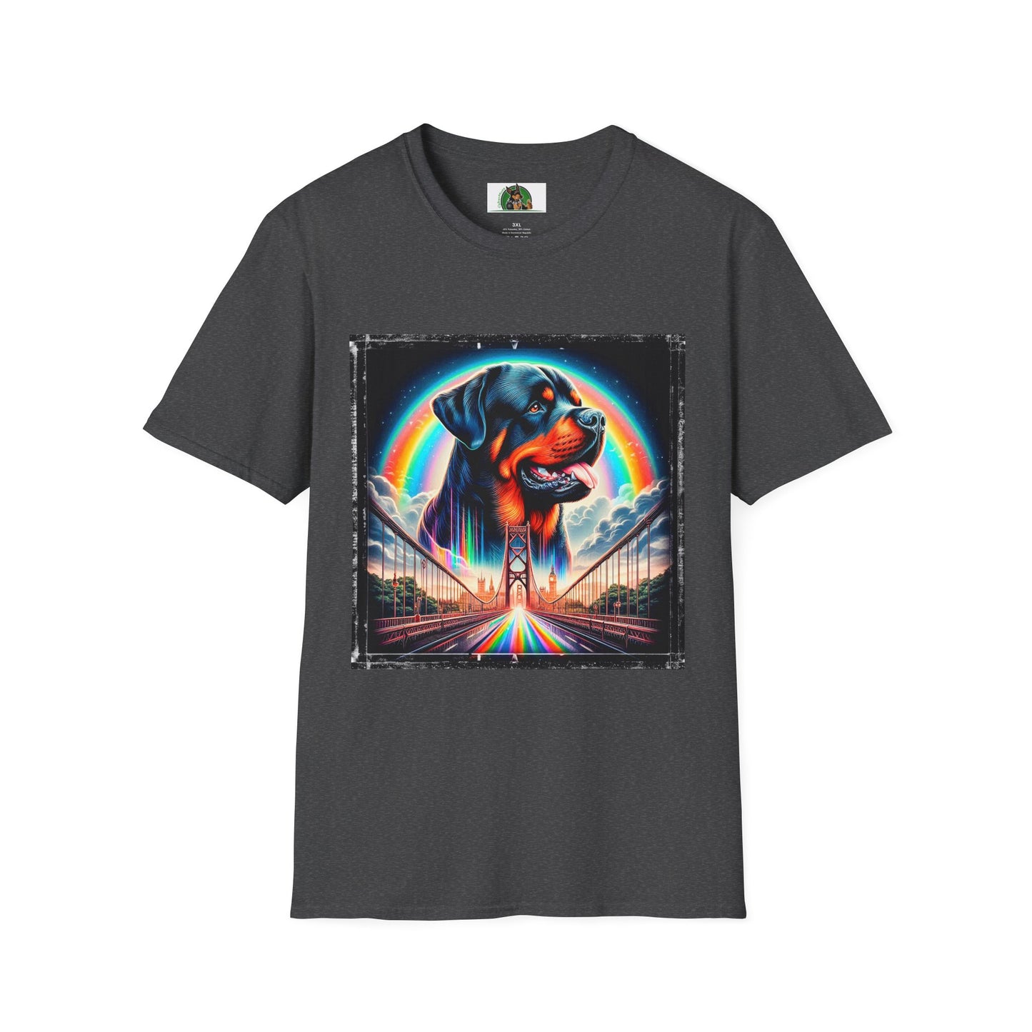 Rottweiler colorful rainbow T-Shirt Printify XS Dark Heather