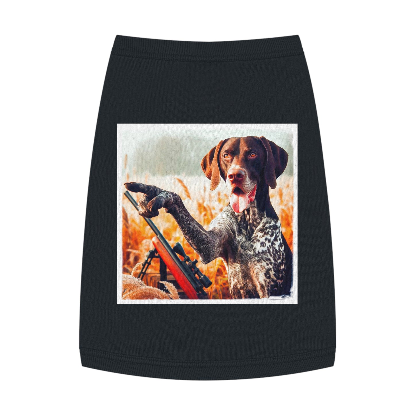 Wacky Pet Tank Top German Shorthaired Pointer violin playing t shirt Pets Printify