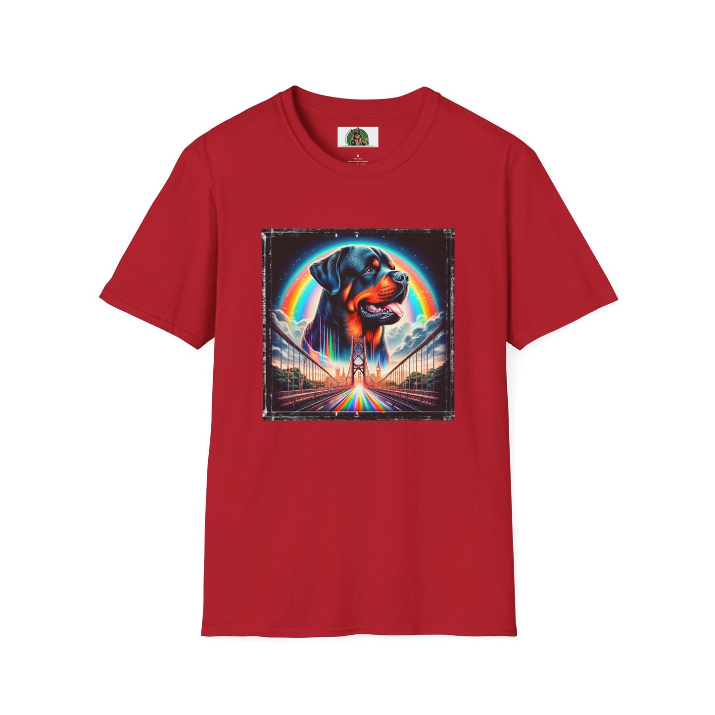 Rottweiler colorful rainbow T-Shirt Printify S Cherry Red