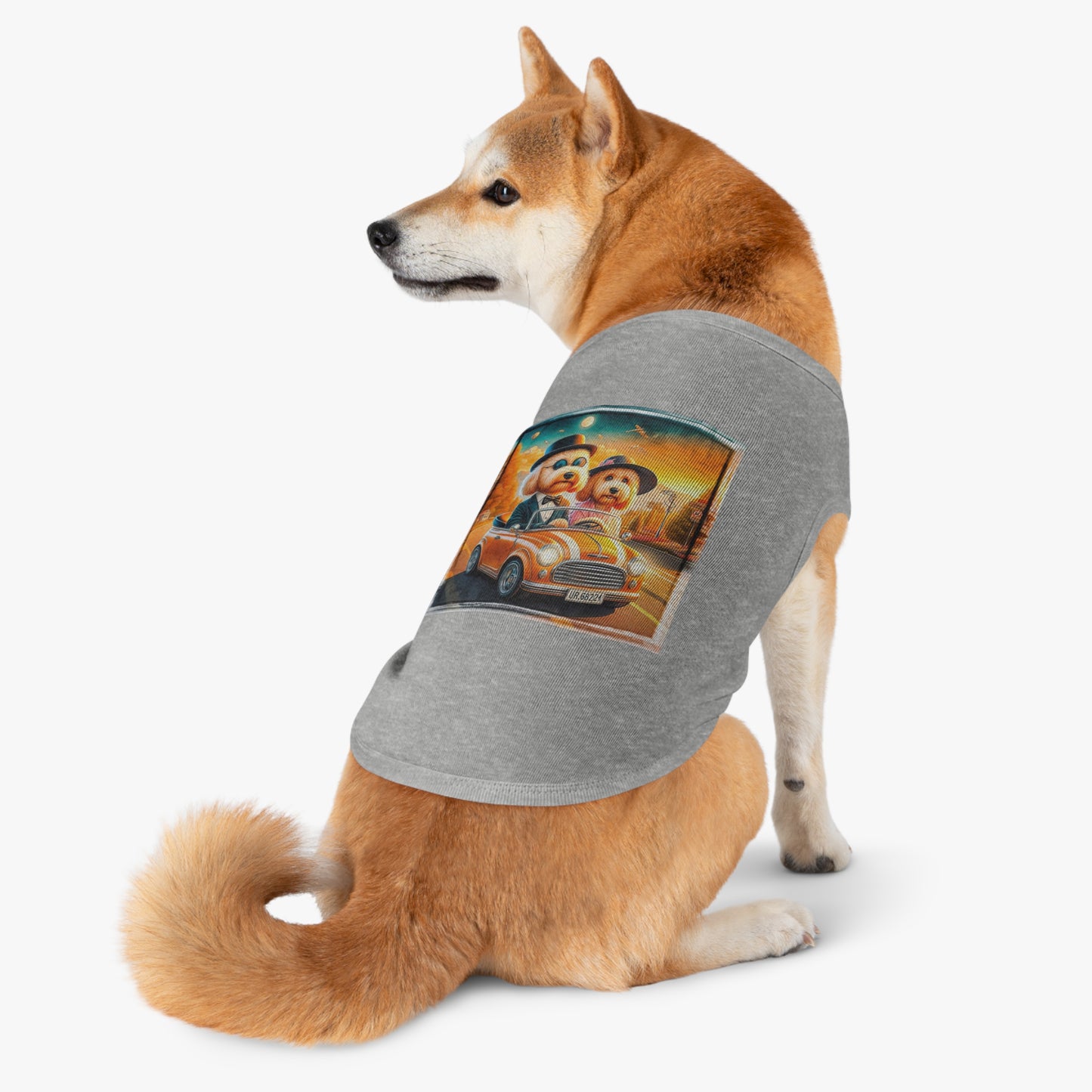 Wacky Pet Tank Golden Doodle fun couple Pets Printify