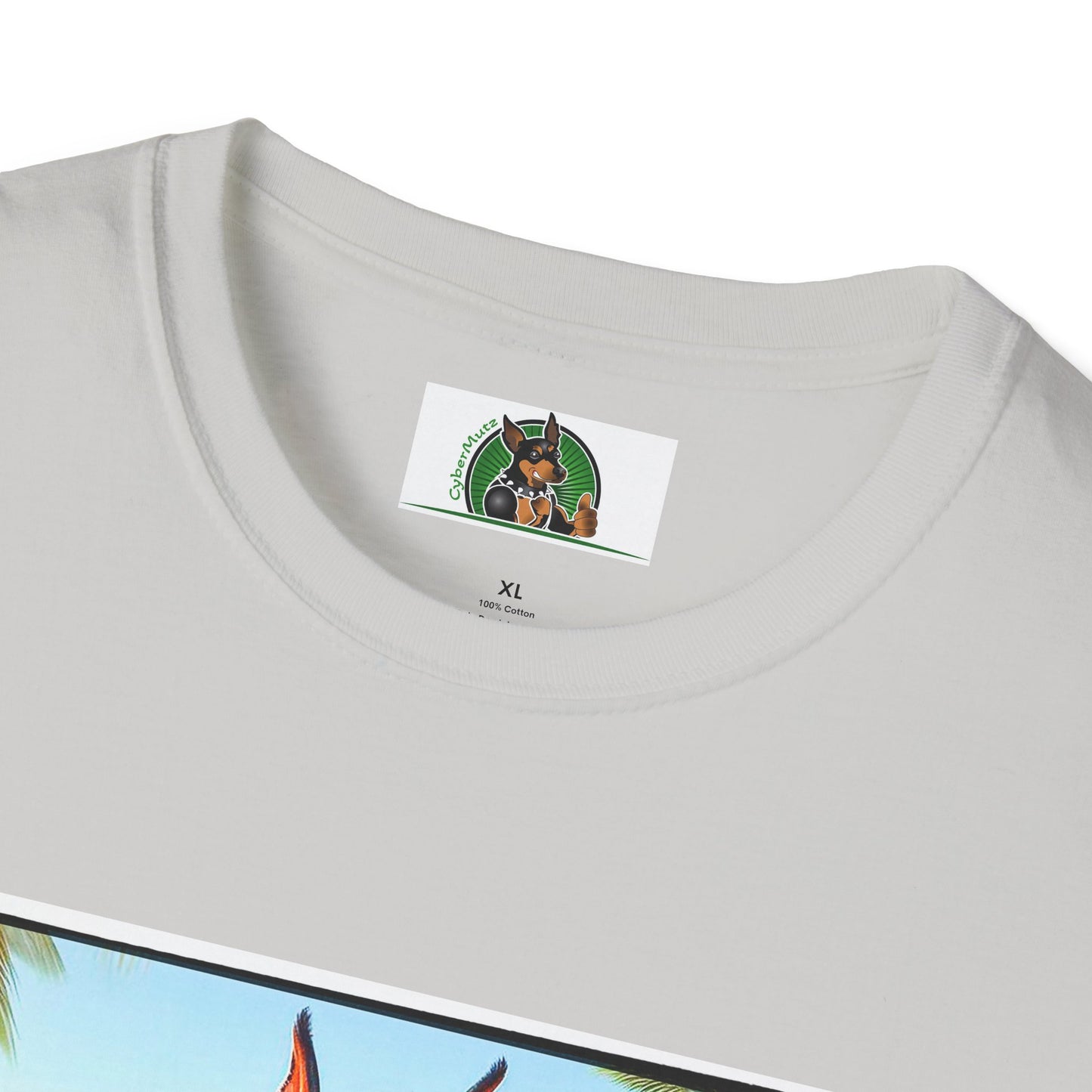 Doberman beach hunk t shirt