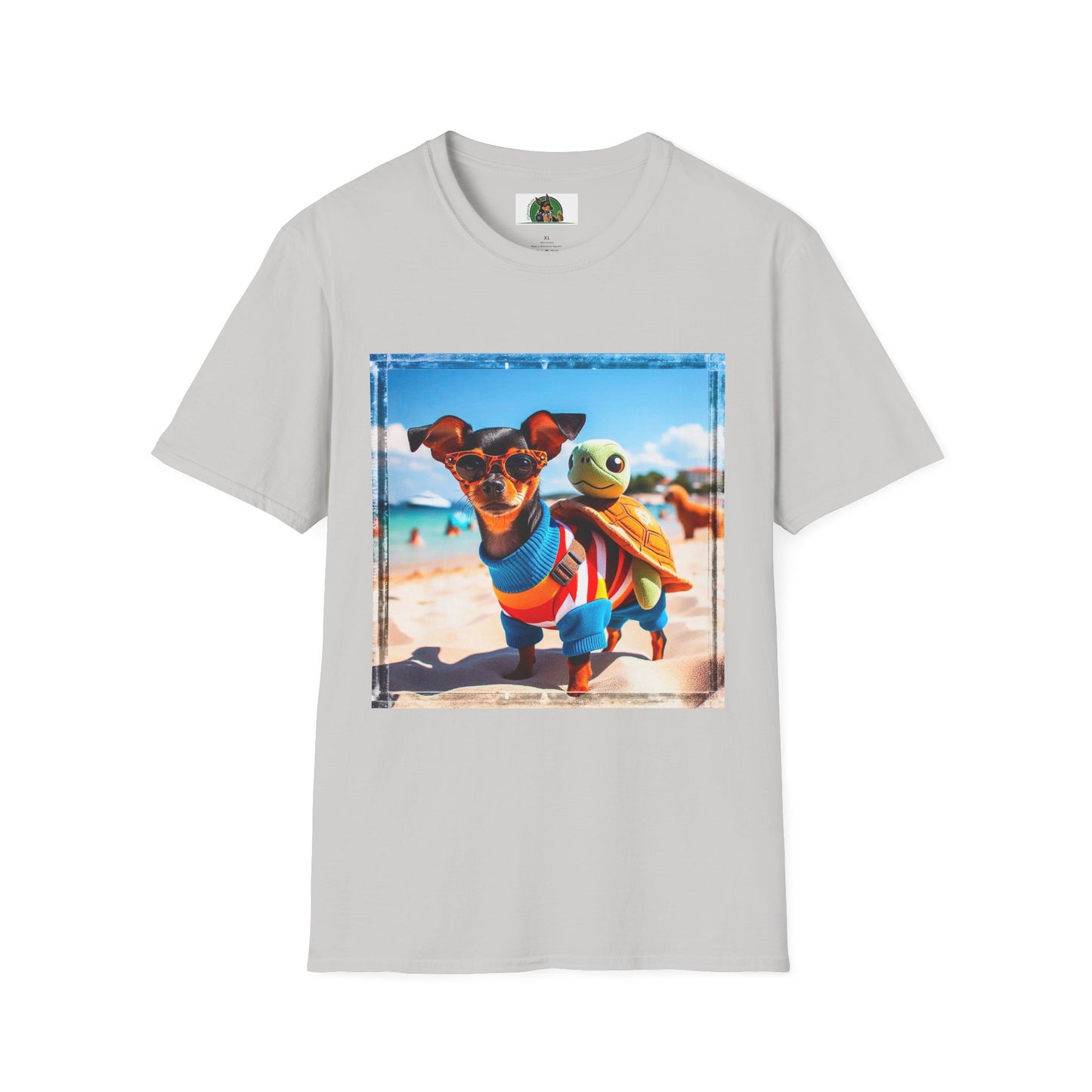 Min Pin T-Shirt beach day T-Shirt Printify S Ice Grey