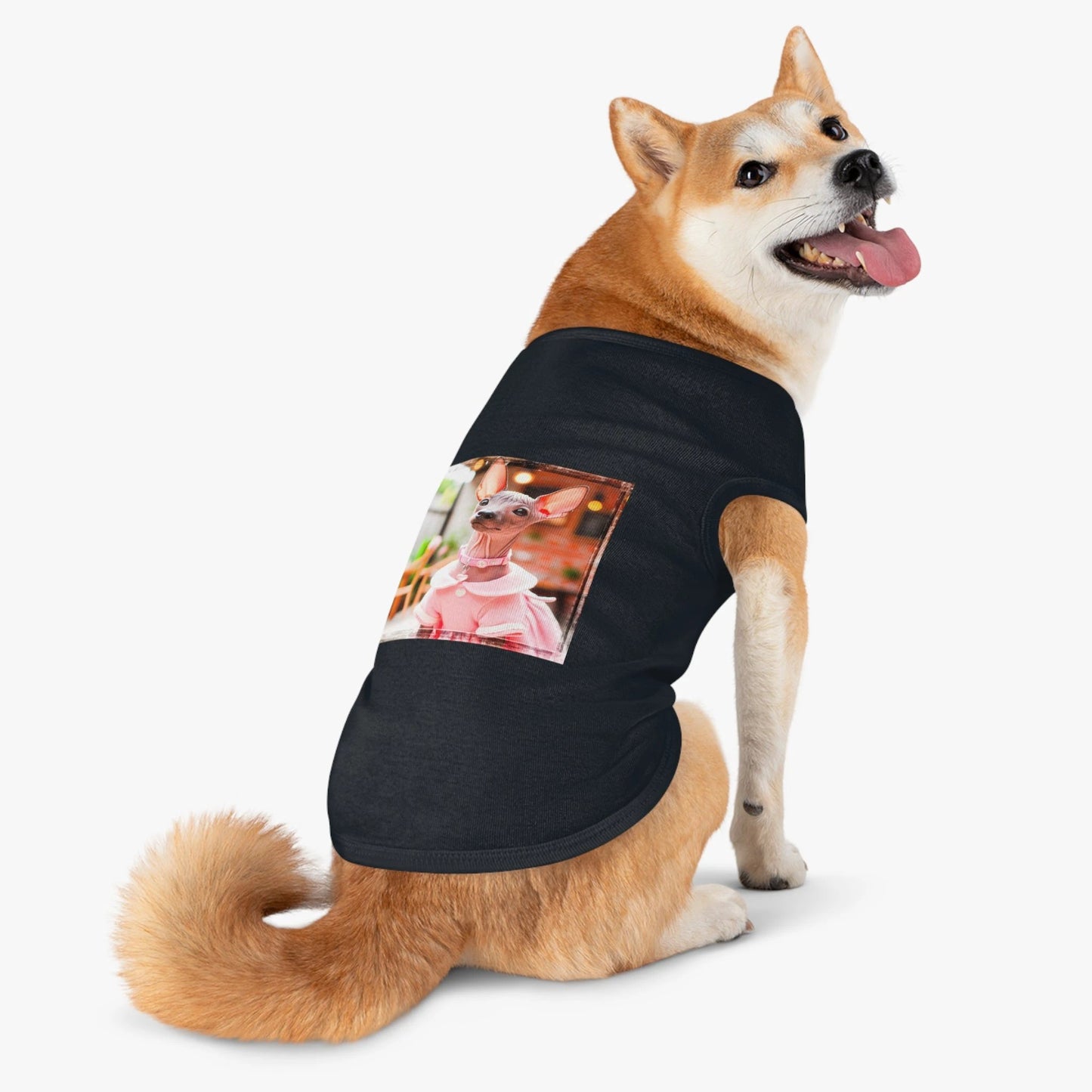 Pet Tank Top Mexican Hairless pink cutie by Printify