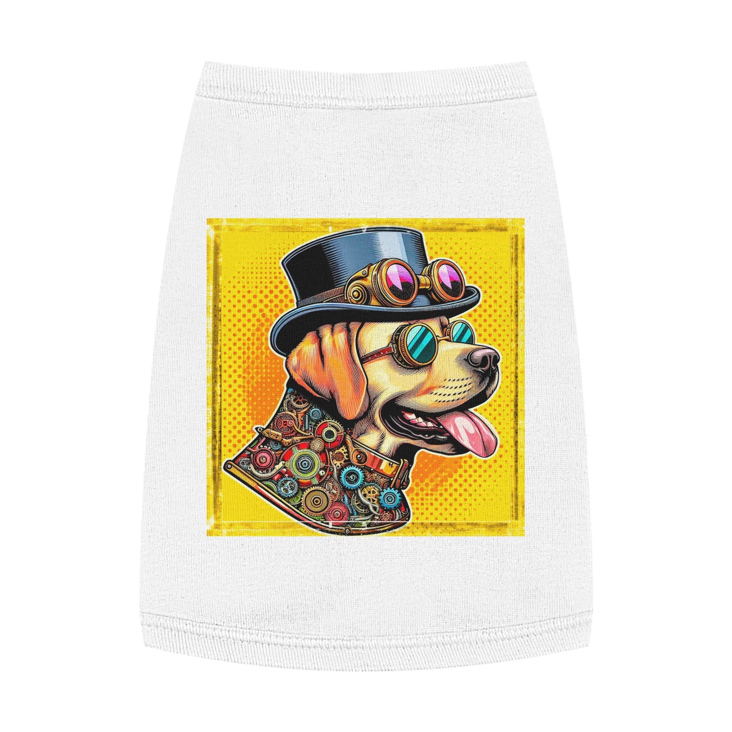 Labrador Retriever steam punk cutie Pets Printify M White