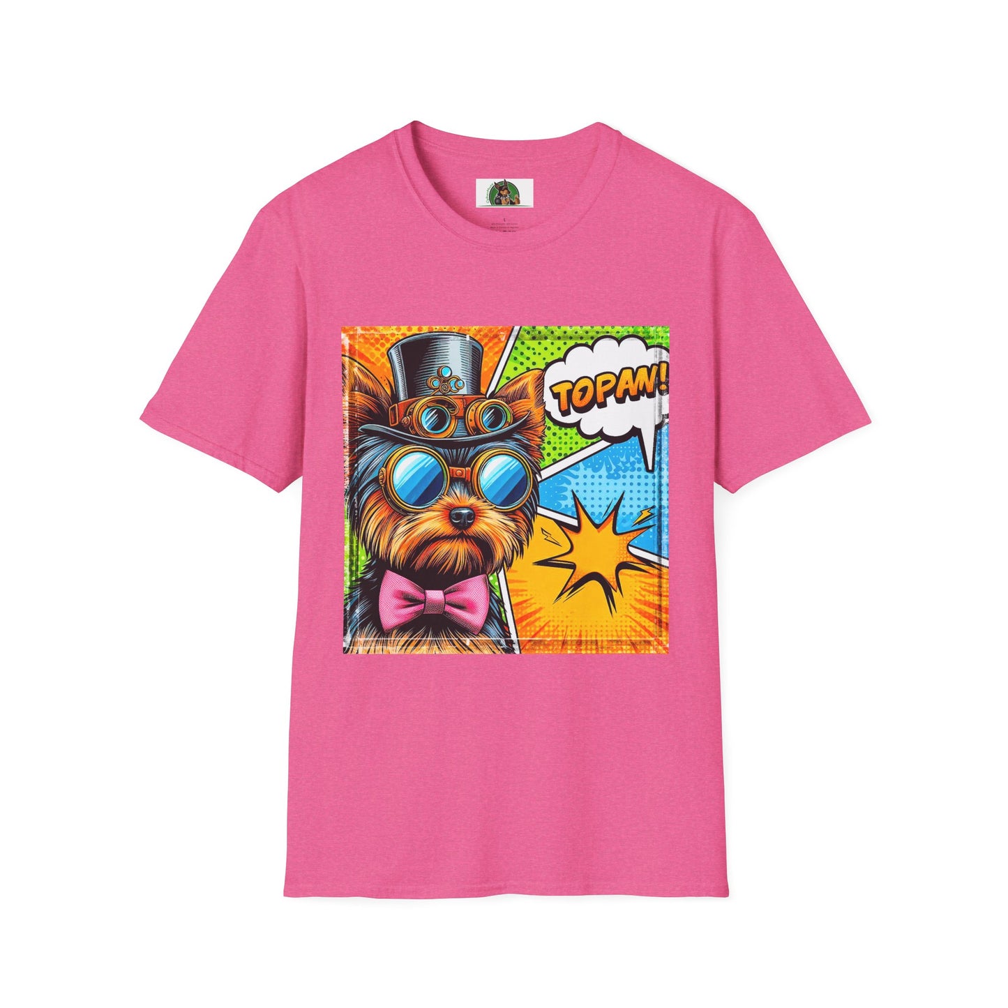 Yorkie pop art shirt T-Shirt Printify S Heather Heliconia