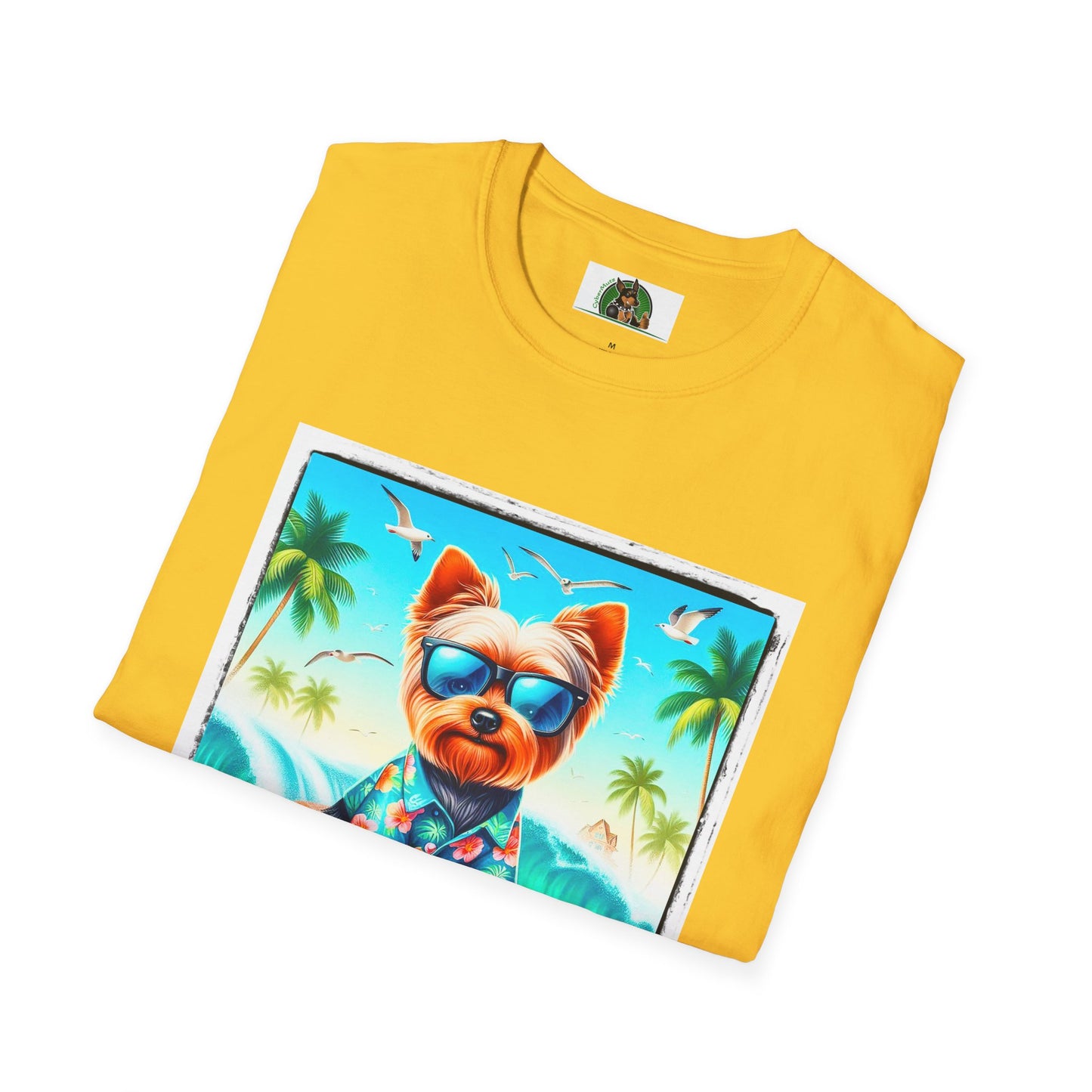 Yorkie blue waves shirt