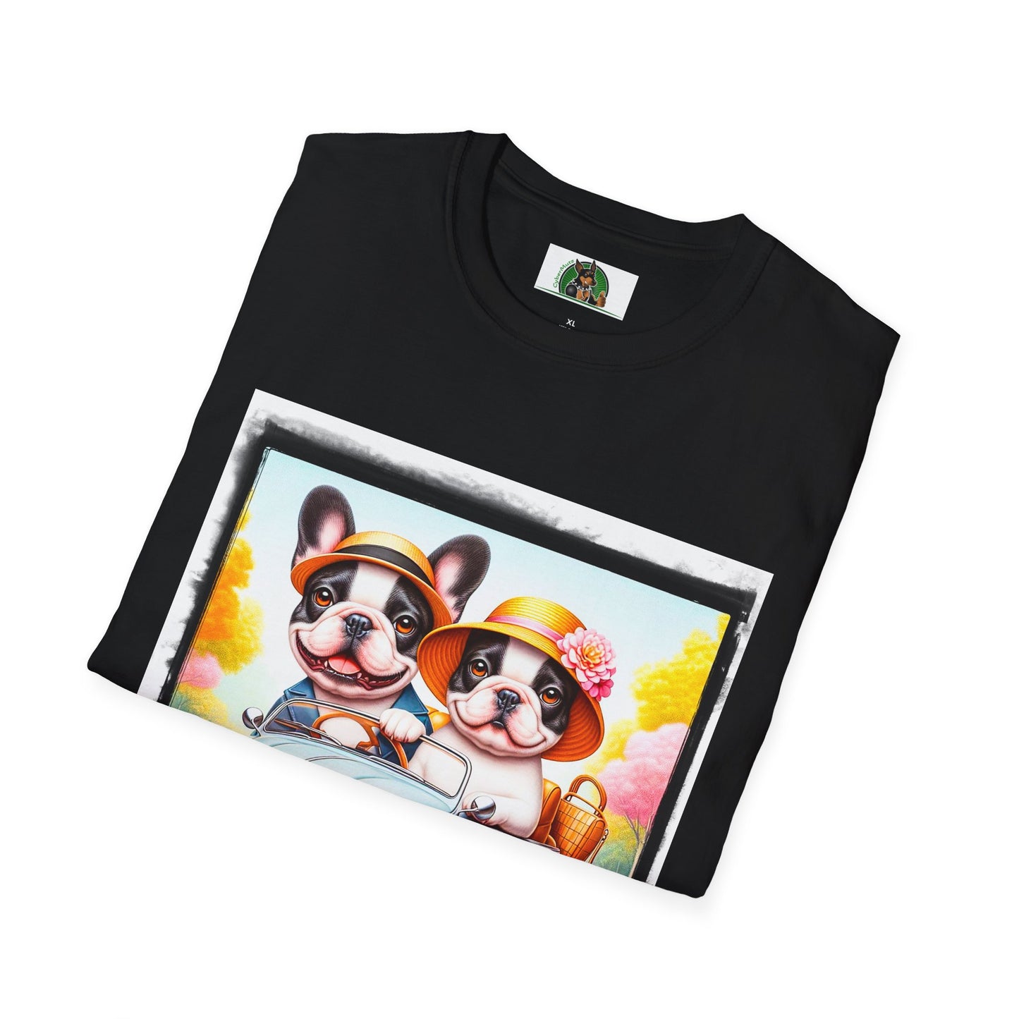 Wacky French Bulldog T-Shirt Printify